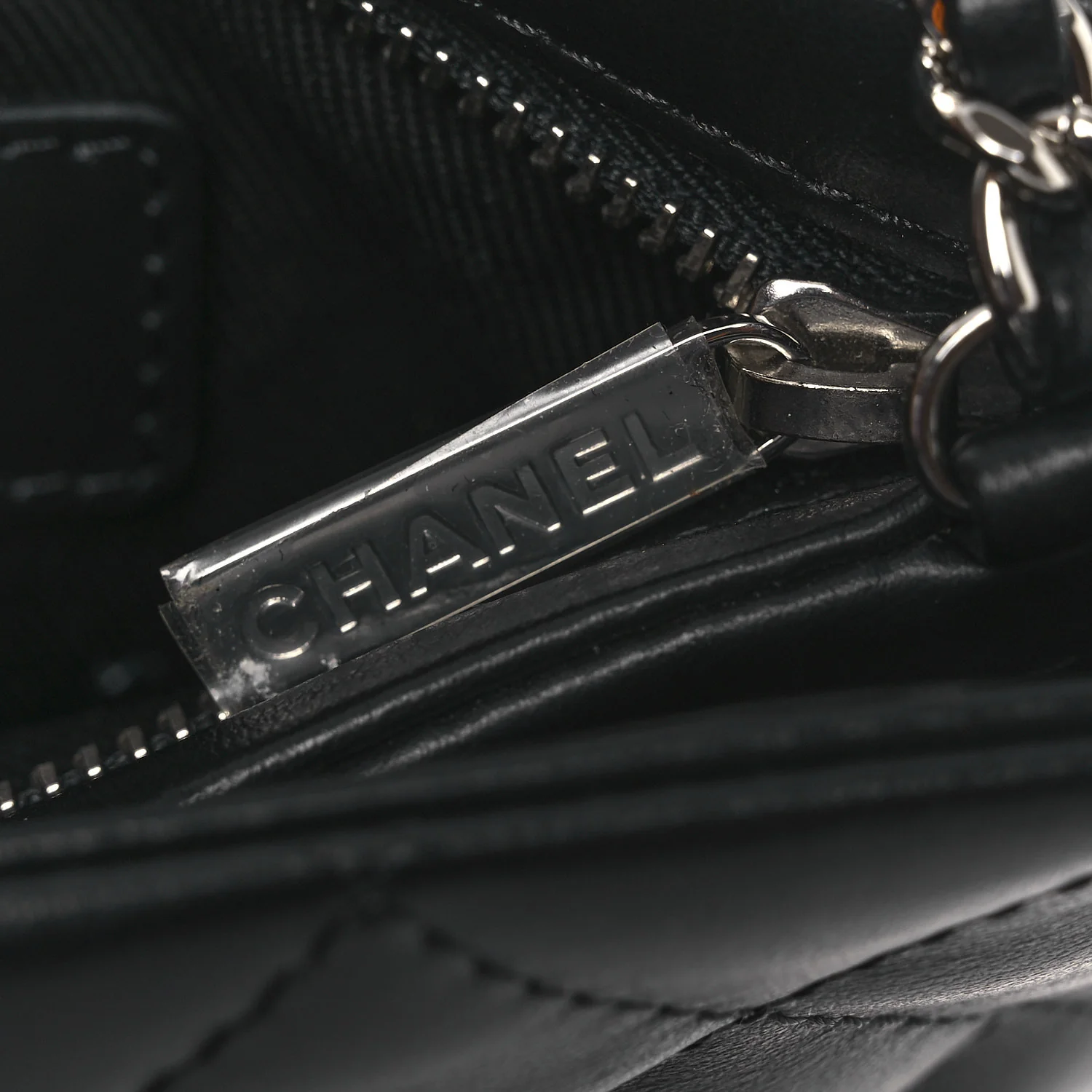 Lambskin Quilted Uniform Crossbody Bag Black