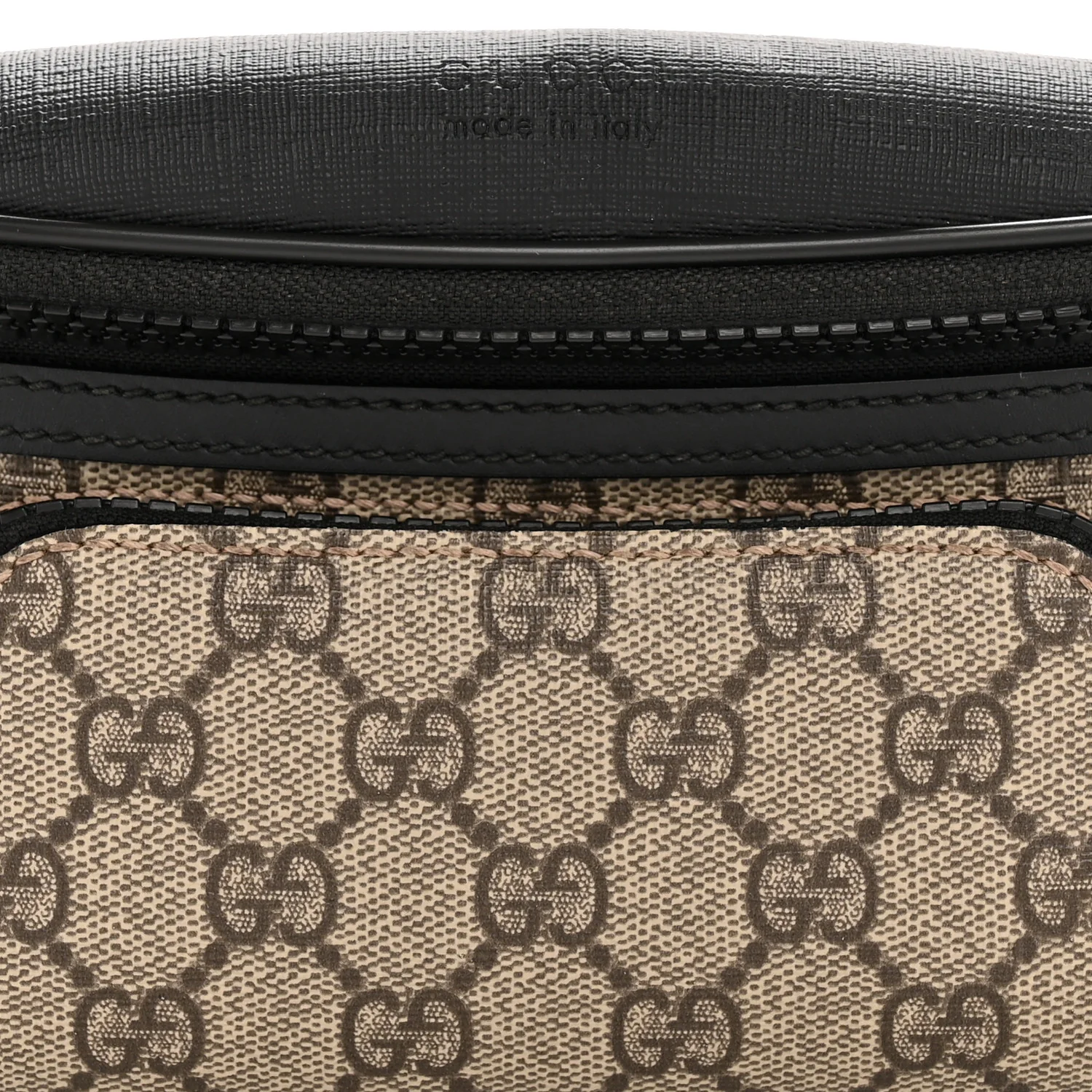 GG Supreme Monogram Belt Bag Black
