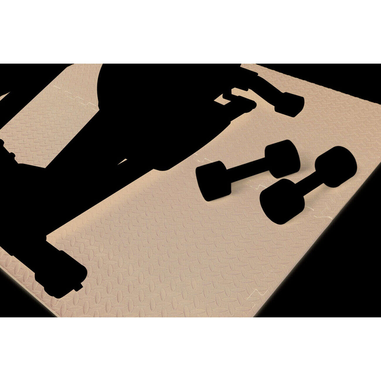 Dalle de sol multi-usage modulable noir 60x60cm (lot de 4)