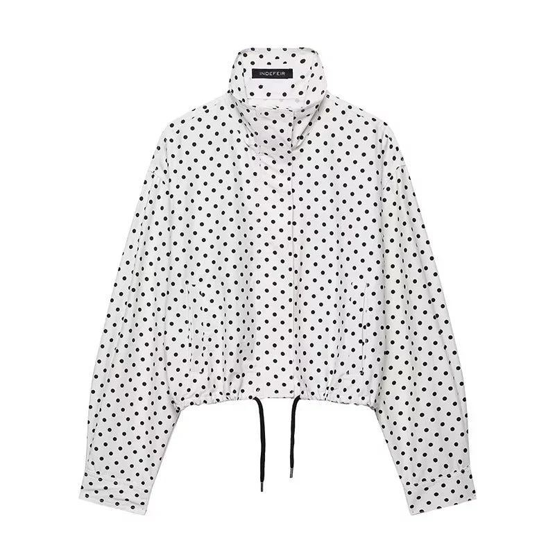 Veste courte à pois pour femmes