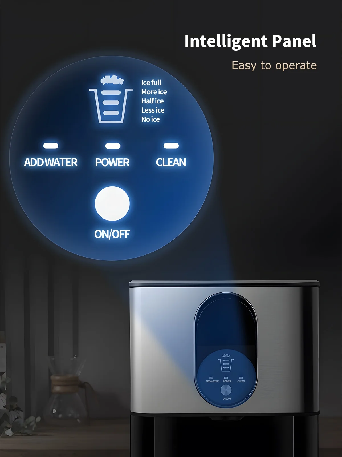 44lb Self-Dispensing Nugget Ice Maker Machine with Top Loading Water Reservoir - Image 3