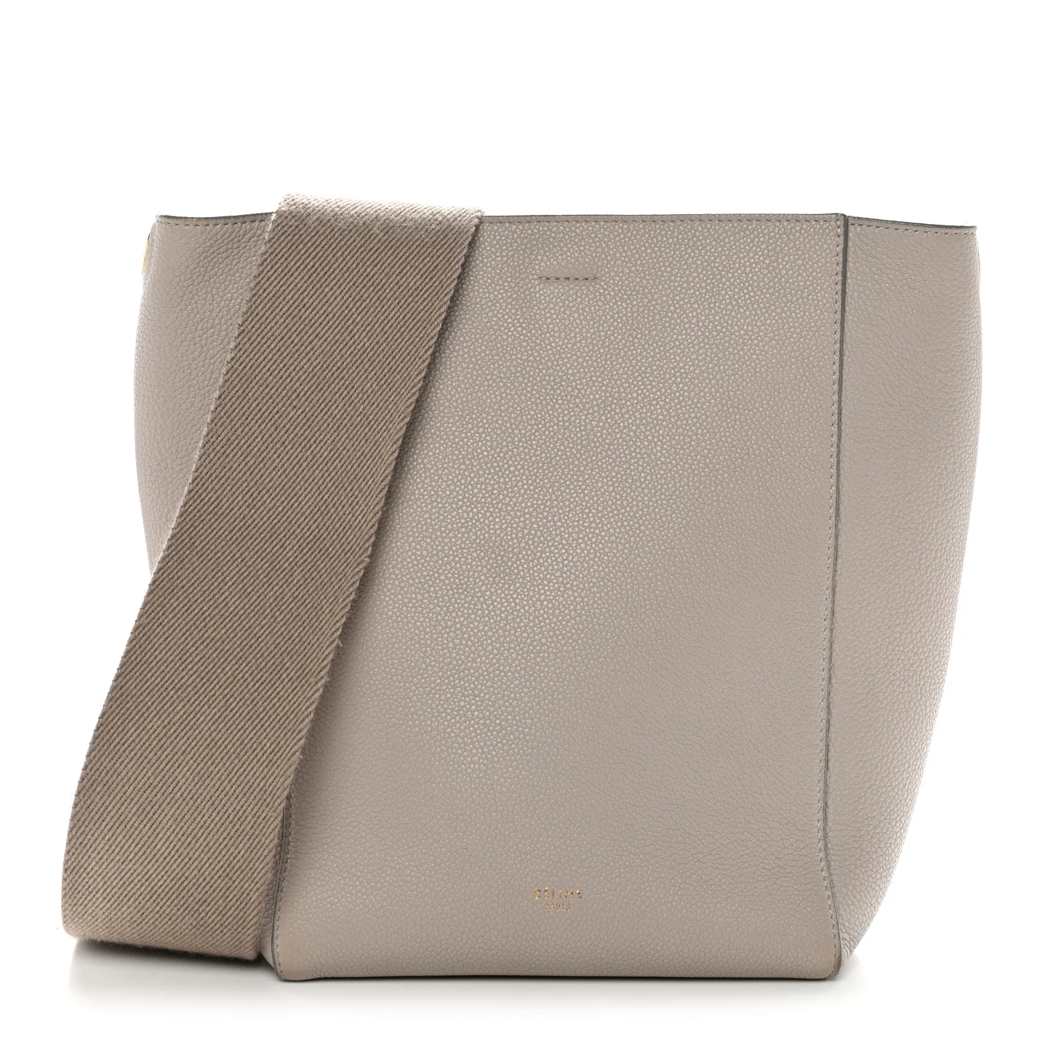 Soft Grained Calfskin Small Sangle Bucket Bag Light Taupe