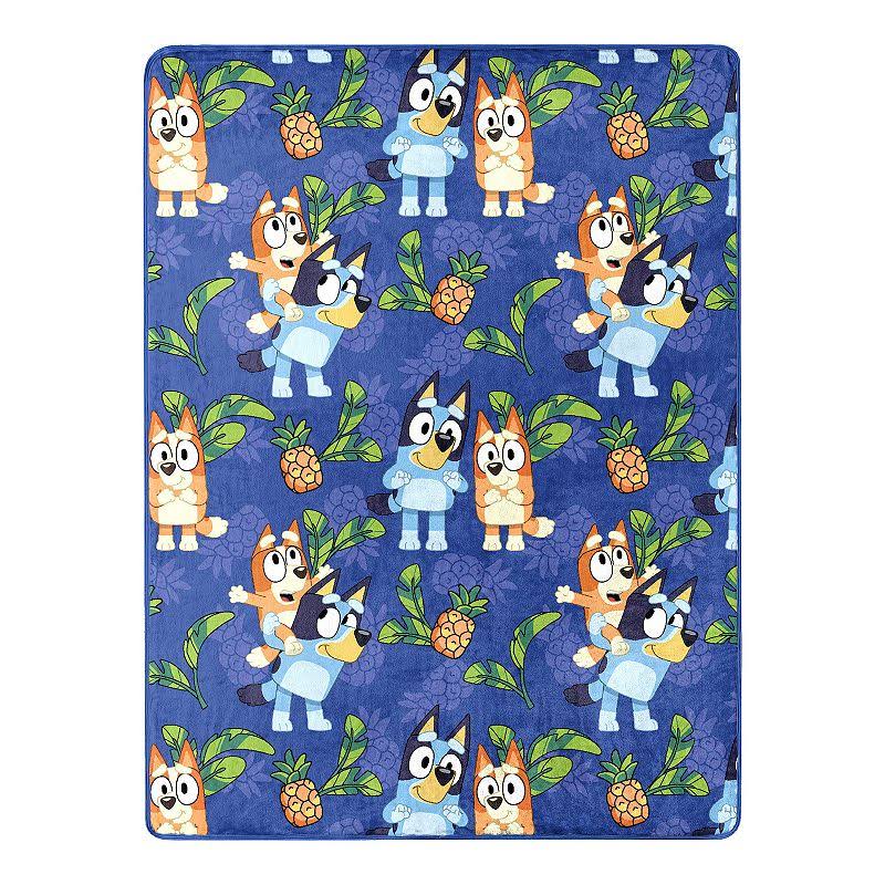 Bluey and Bingo Heeler Pups Pineapple Silk Touch Throw Blanket, 46