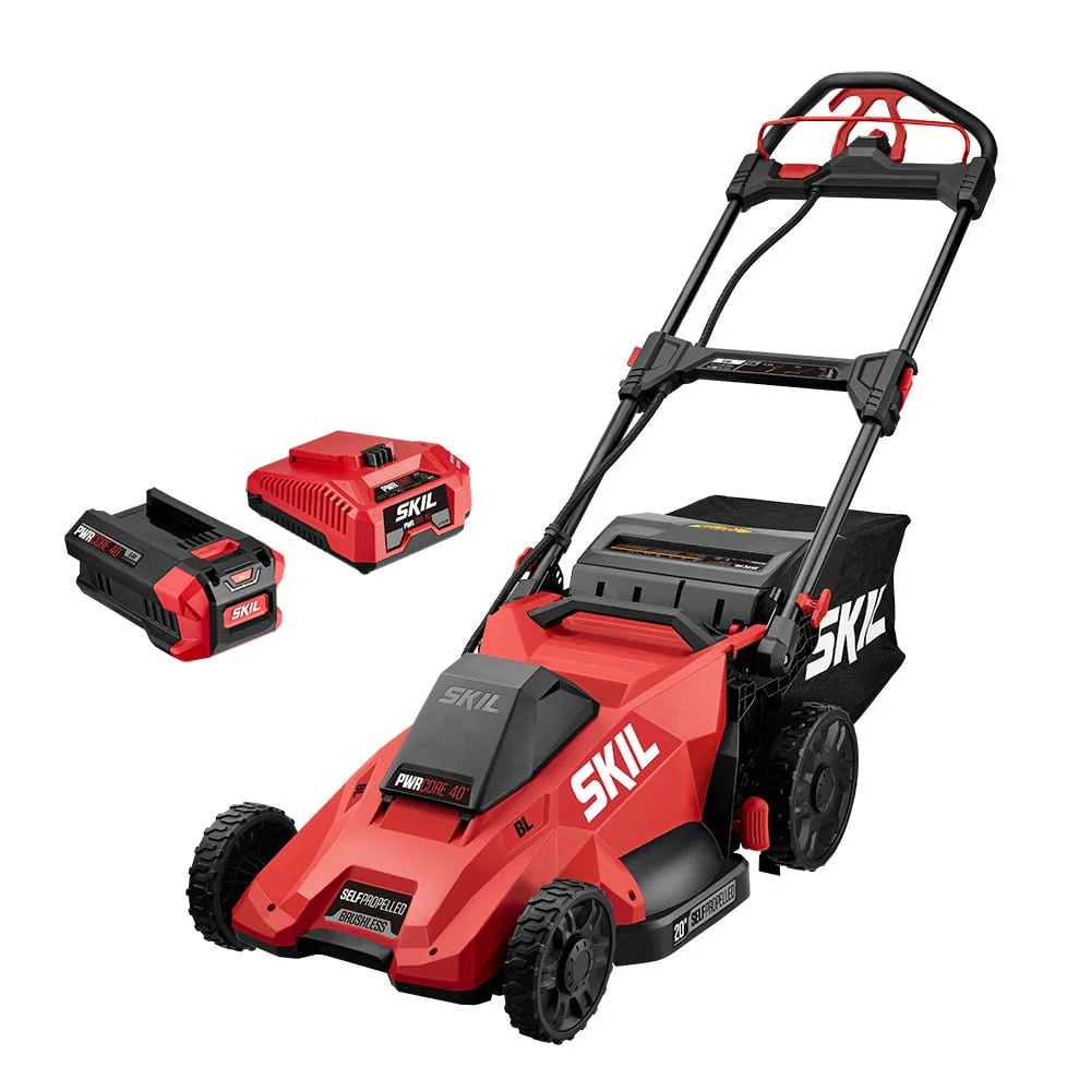 SKIL SM4910 - 10 PWR CORE 40 Brushless 40V Self - Propelled Mower Kit W/5.0ah Battery & Charger
