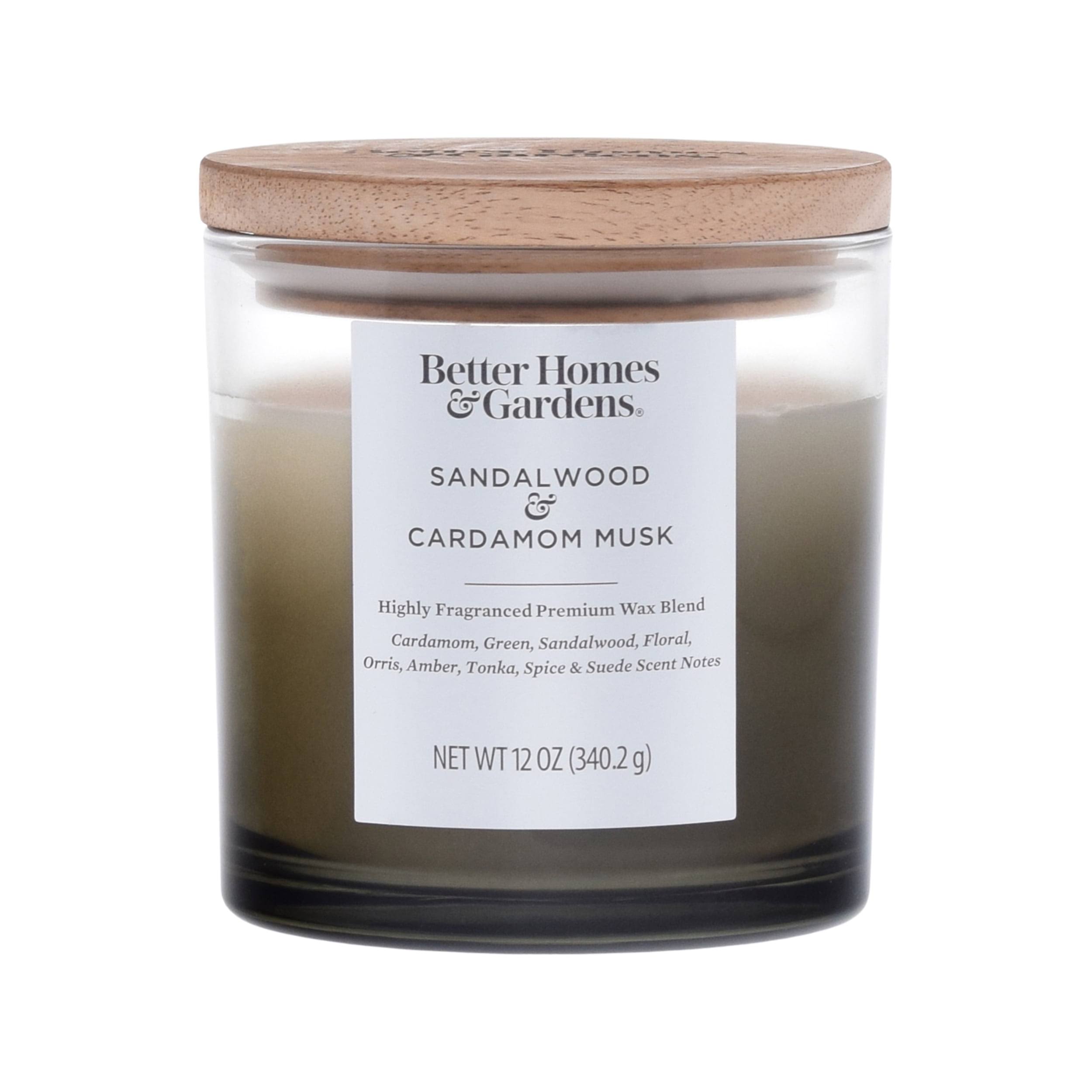 Better Homes & Gardens 12oz Sandalwood & Cardamom Musk Scented 2-Wick Ombre Jar Candle