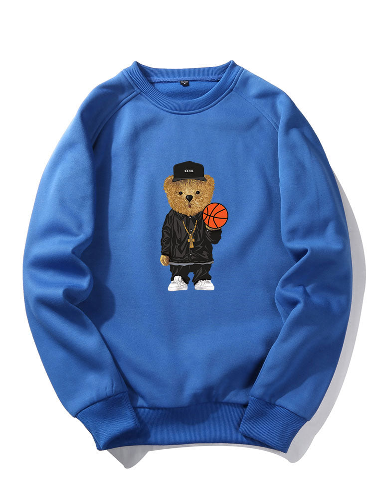 Sweat-shirt imprimé ours basketteur