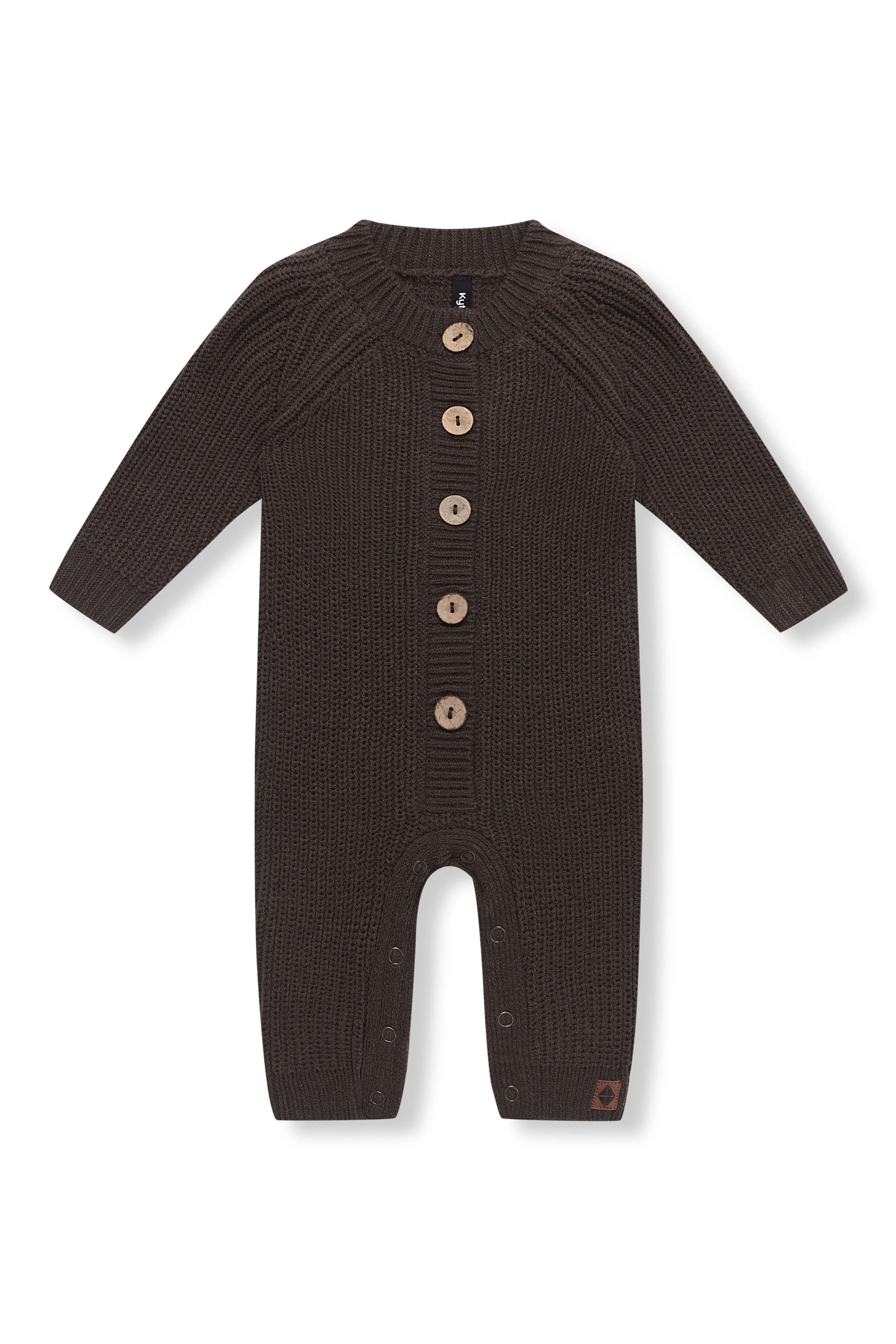 Chunky Knit Jumpsuit in Espresso