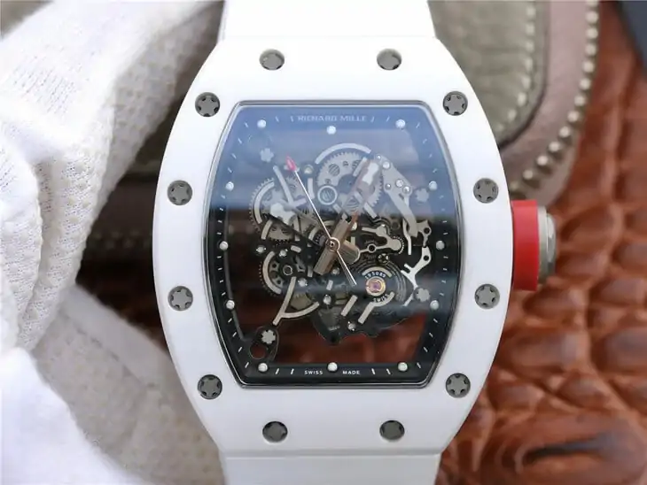 Richard Mille RM055 KV Factory White Rubber Strap