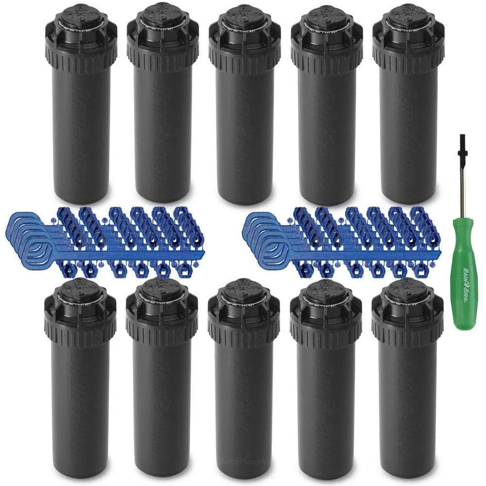 Rain-Bird 5000 Series Rotor Sprinkler Head - 5004 PC Model, Adjustable 40-360 Degree Part-Circle, 4 inch Pop-Up Lawn Sprayer Irrigation System - 25