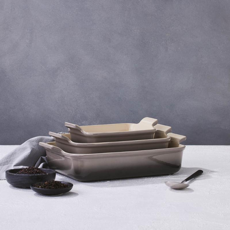 Heritage rektangulært fat 24x19 cm flint