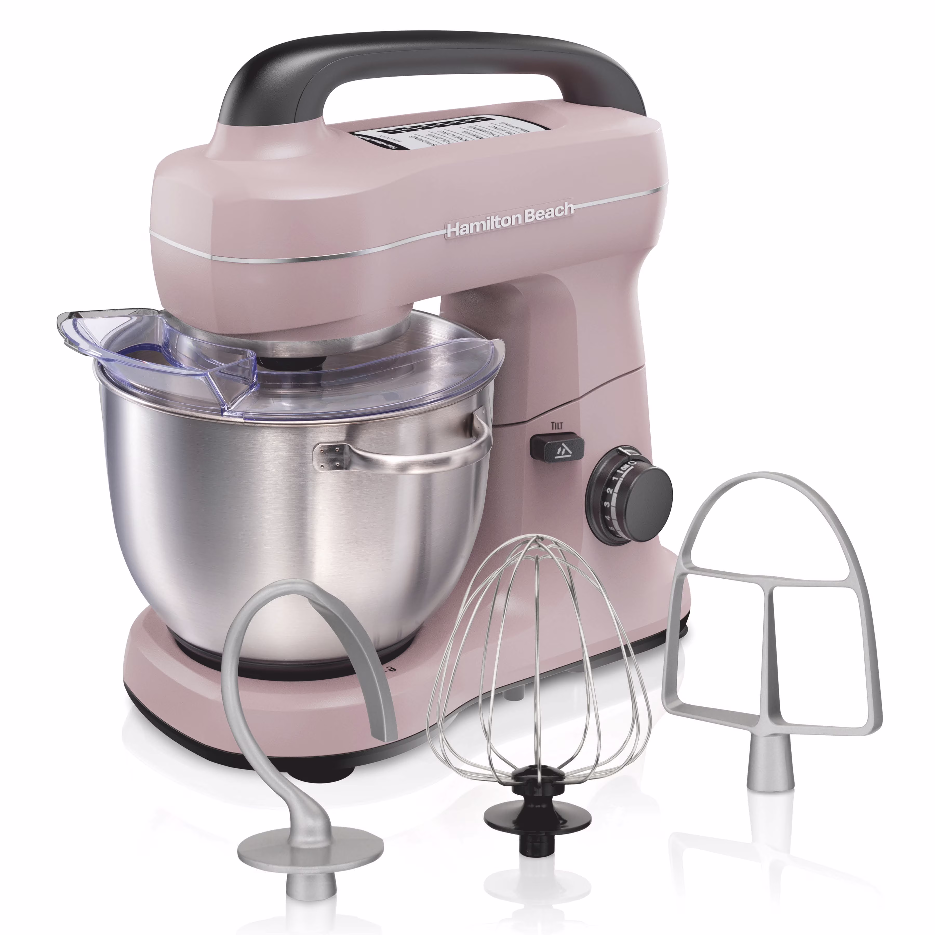 4 Quart Stand Mixer for Kitchen, 7 Speeds, Tilt-Head, Dough Hook, Whisk Flat Beater, Black(Black) - Image 5