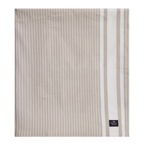 Icons stripete oxfordduk 150x350 cm hvit/dress blå
