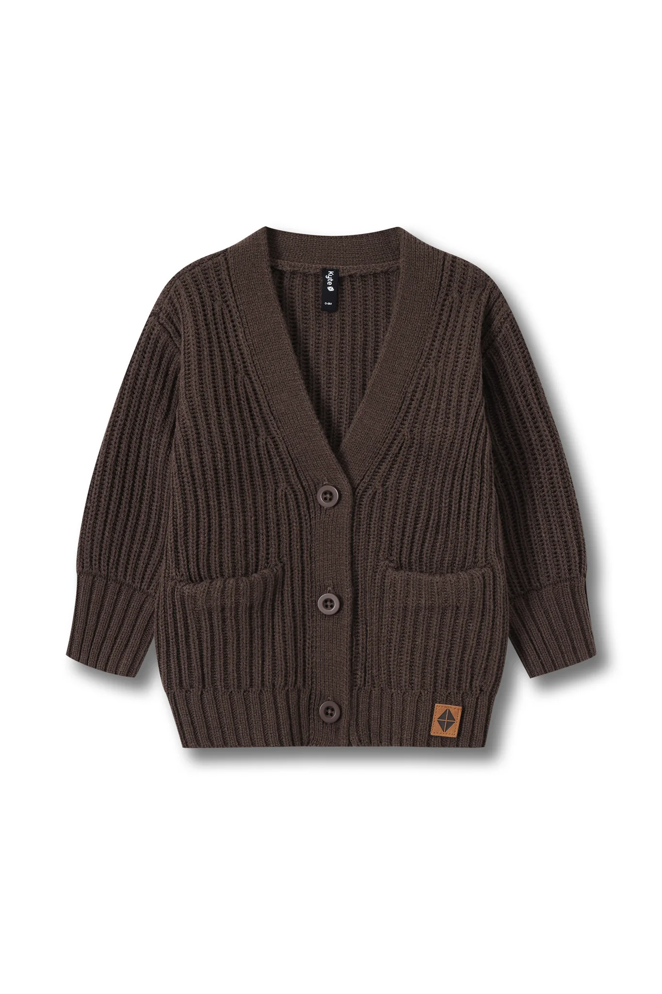 Chunky Knit Oversized Cardigan in Espresso