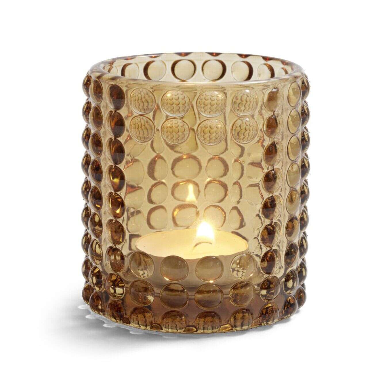 Bougeoir bubble marron Ø7,8cm