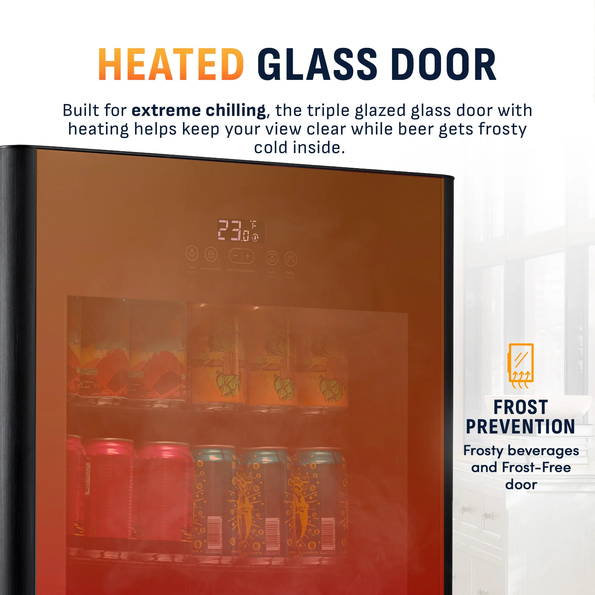 Newair 125-Can Freestanding Beer Froster in Black - 22.1