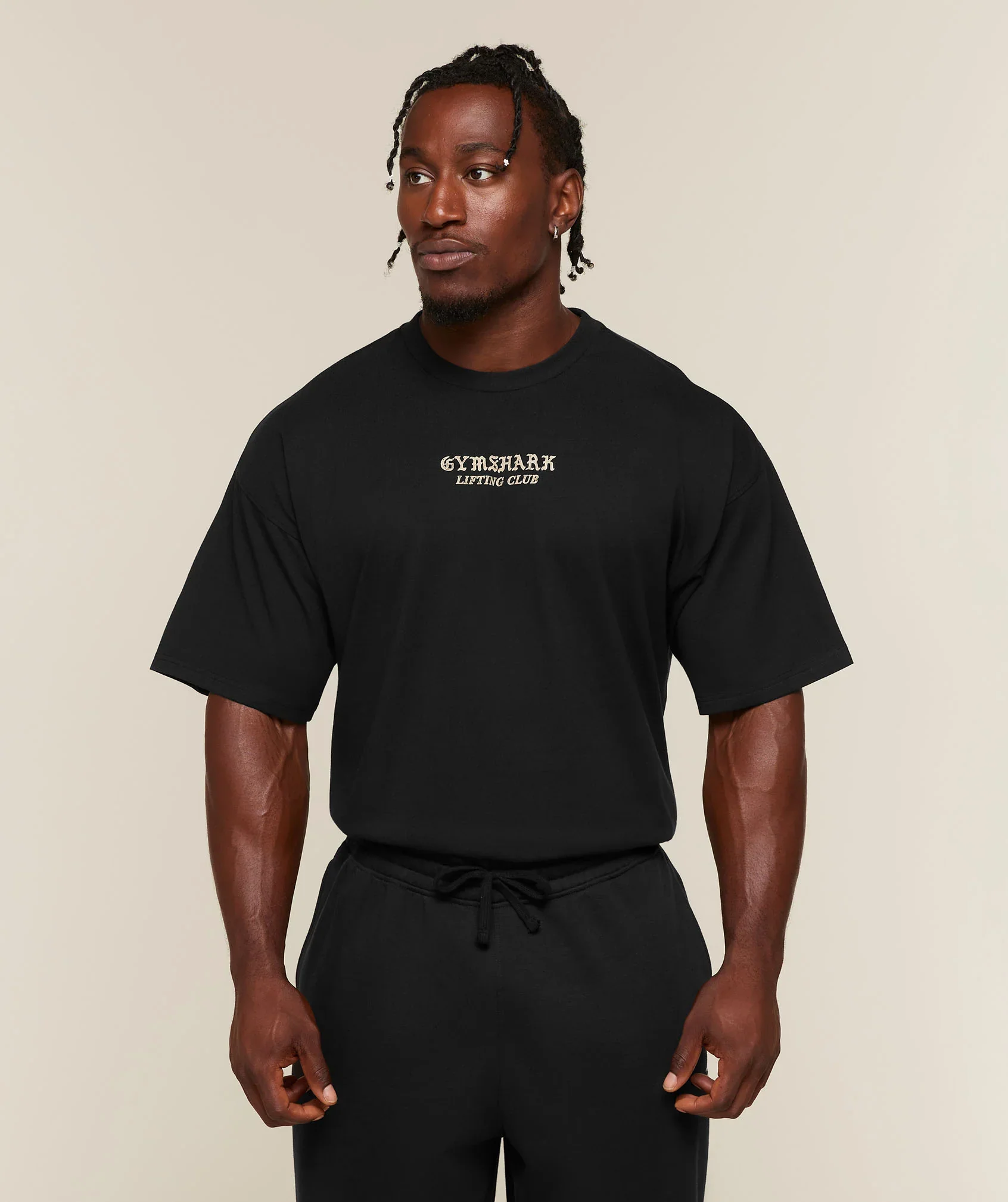Lifting Statue Graphic T-Shirt - Black