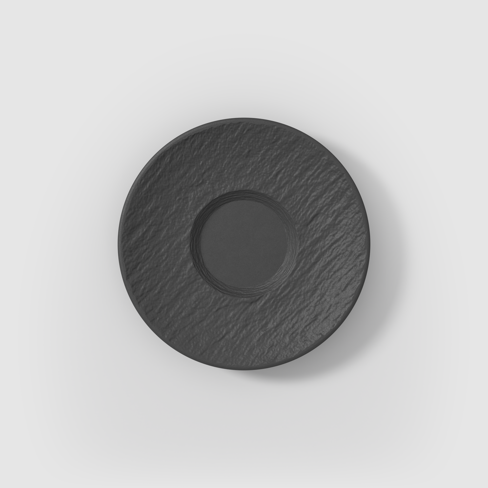 Manufacture Coffee cup saucer - Black, 6.1'', Premium Porcelain