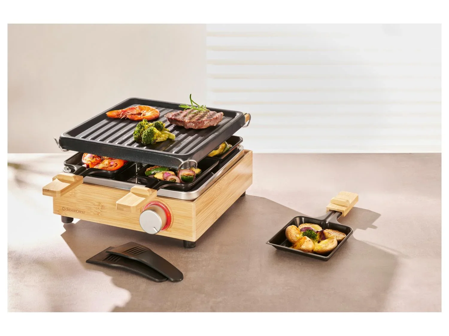 SILVERCREST Raclette-gril en bambou