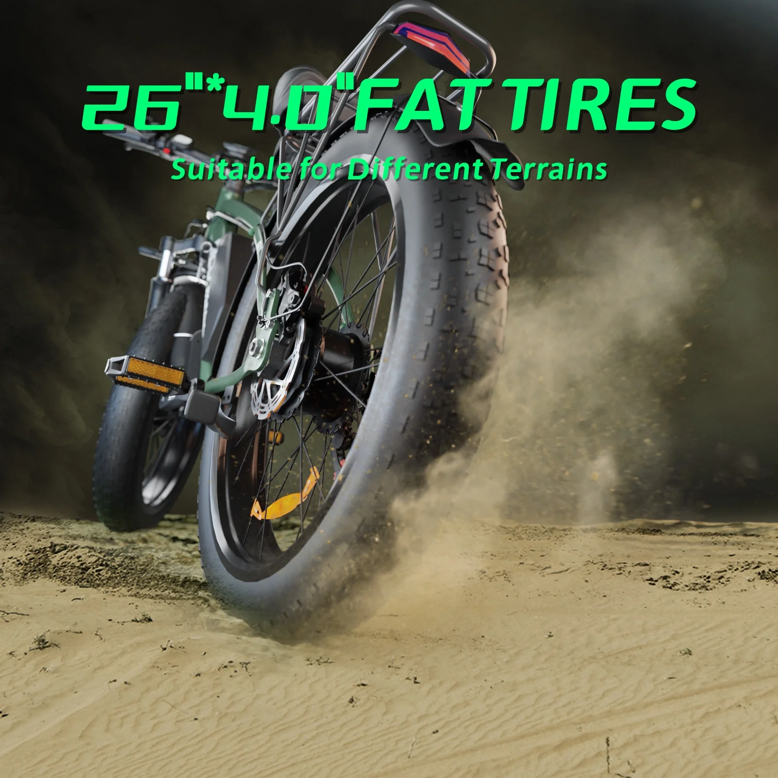 Ebike for Adults, 2000W 26" Fat Tire Electric Bike, 35MPH AWD Dual Motor Mountain Ebike, 48V 22.4AH Battery Dual Hydraulic Brakes - Image 7