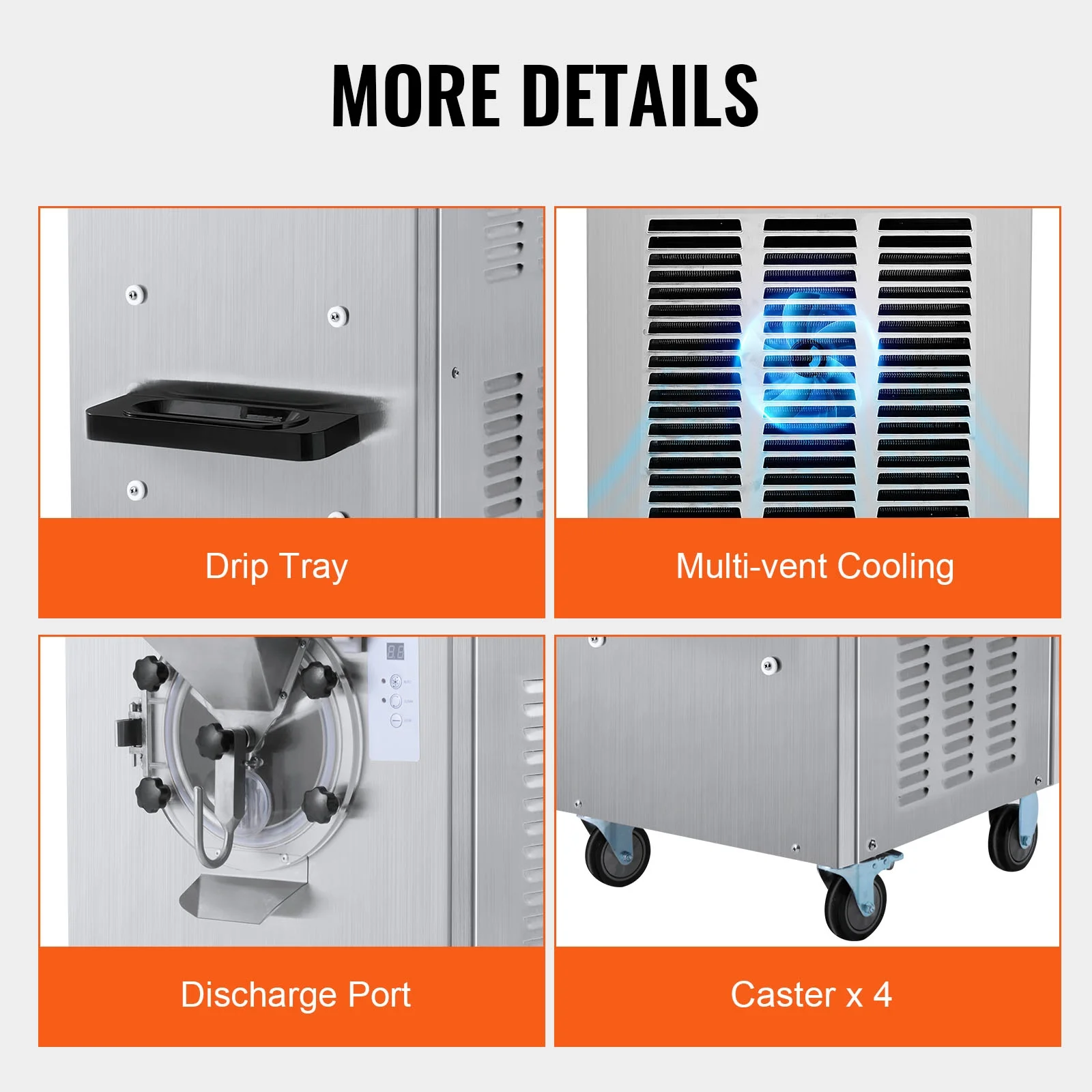 20-25L/J Capacity Commercial Hard Farm Ice Cream Maker 1 Flavor Automatic Cleaning - Image 6