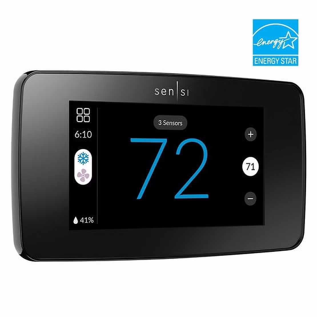 Touch 2 Smart Programmable Wi-Fi Thermostat, C-Wire Required-Black