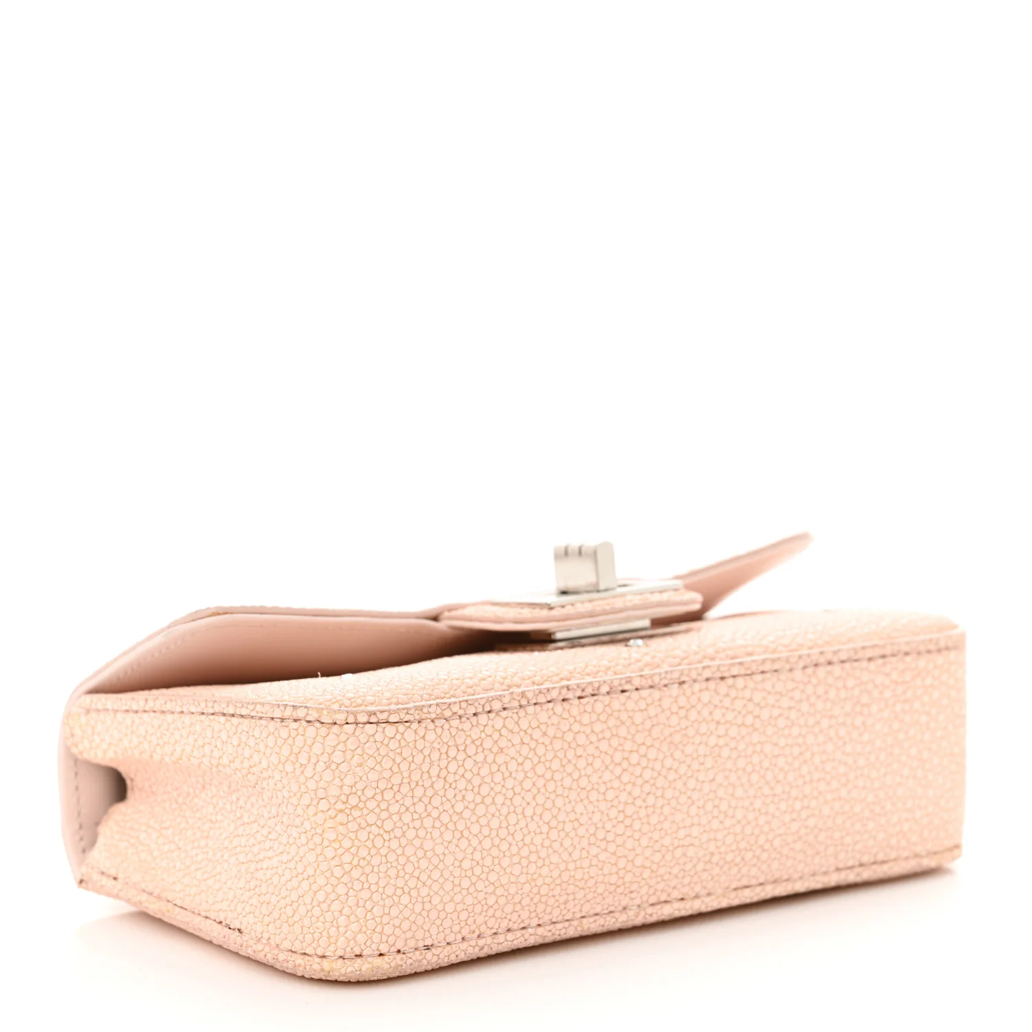 Galuchat Stingray Crystal Embellished 2.55 Reissue Mini Flap Light Pink