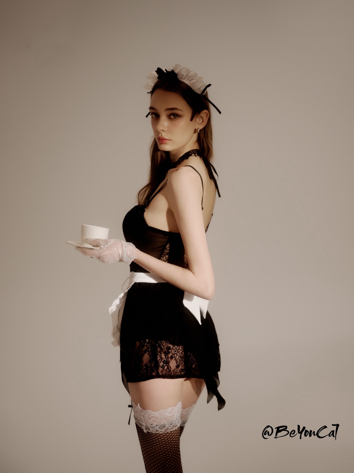 Bu You Cat: Seductive Maid Apron Lace Uniform