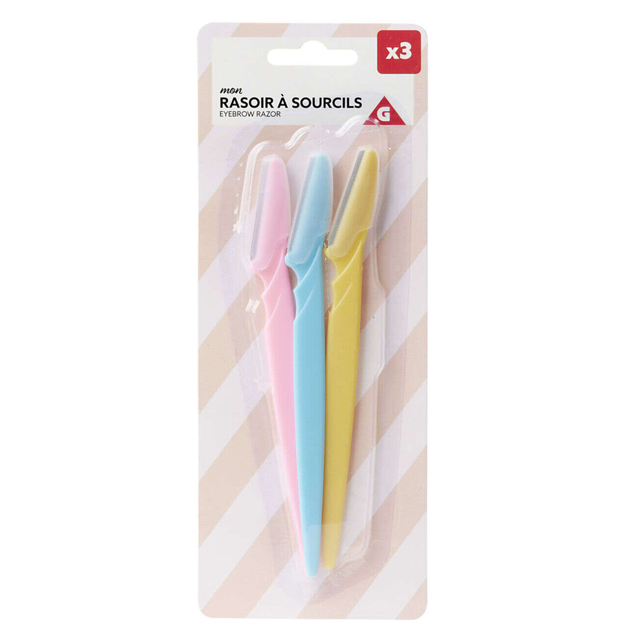 Rasoir à sourcils x3