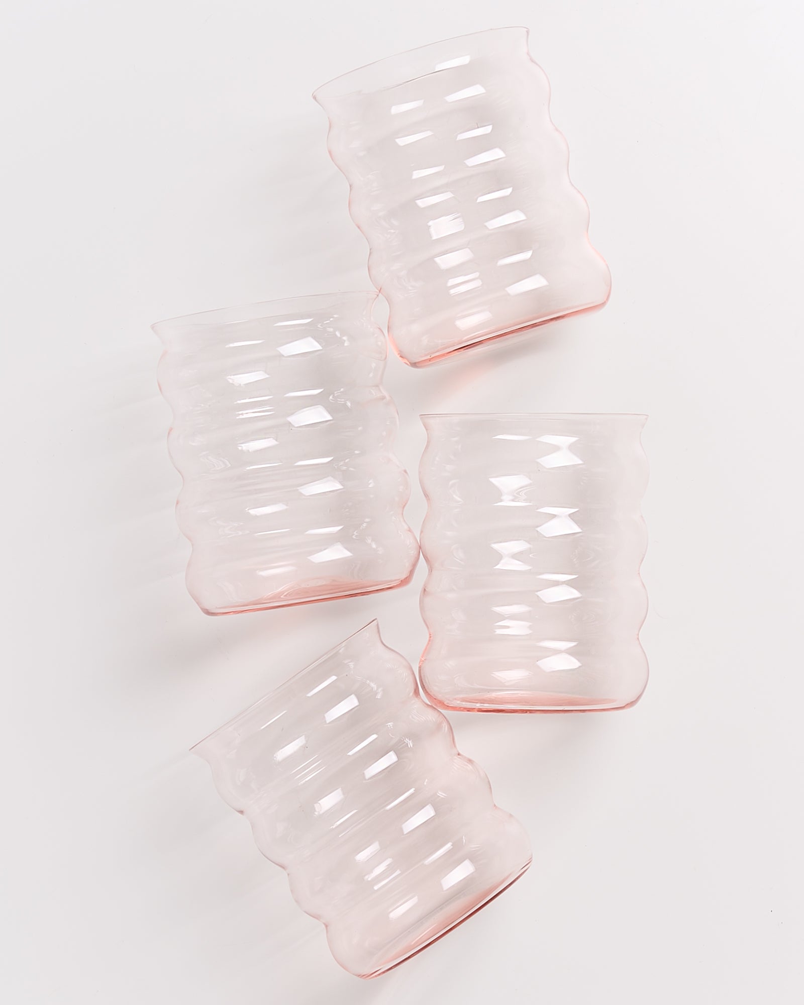 JOIA - LARGE GLASS BUBBLE ROSÉ SET OF 4