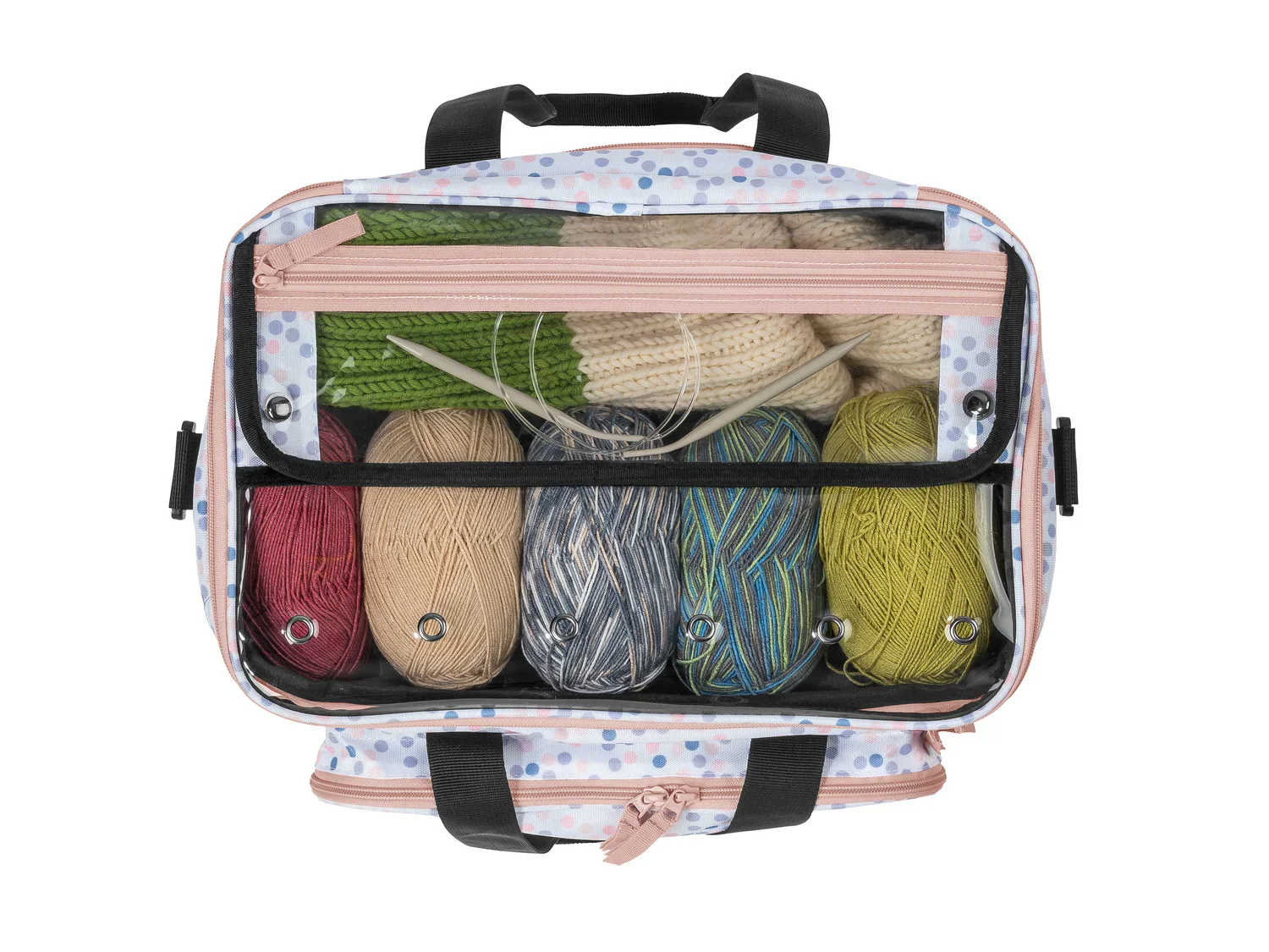 TOPMOVE Sac pour accessoires de tricot ou trolley pour machine  coudre