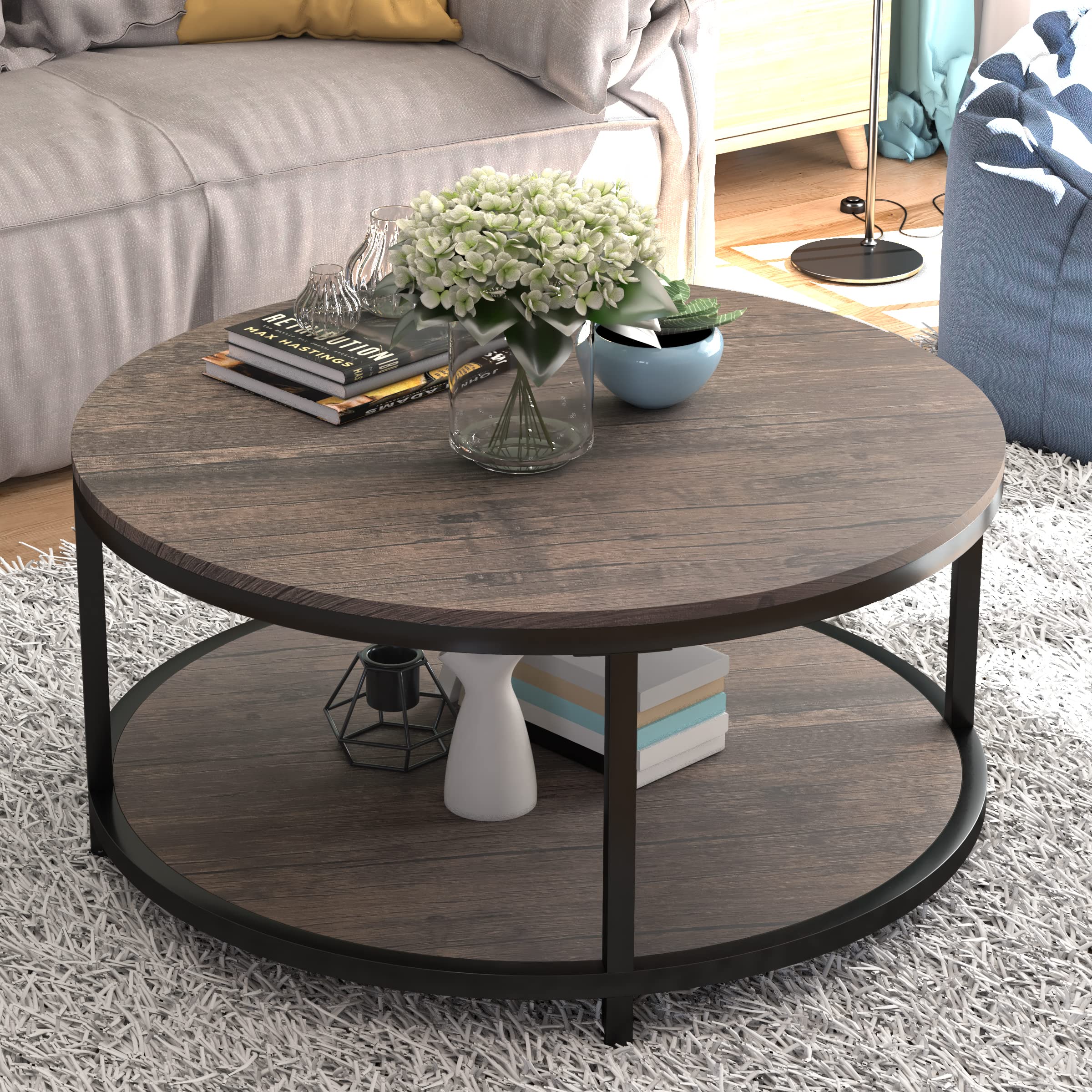 NSdirect Round Coffee Table. 36 Coffee Table for Living Room