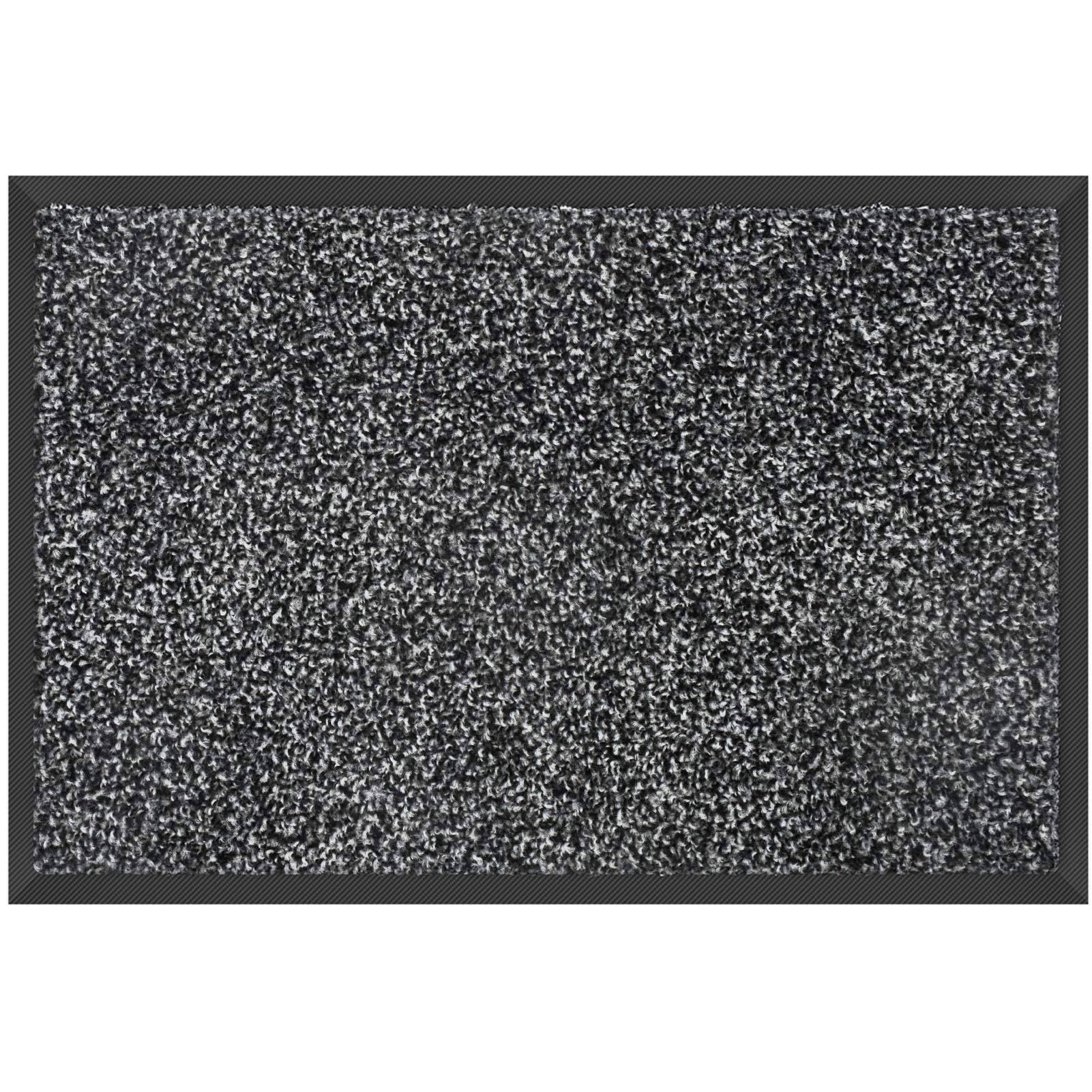 Mibao Dirt Trapper Door Mat for Indoor&Outdoor, 24 inch x 36 inch, Grey Black,Washable Barrier Door Mat, Heavy Duty Non-Slip Entrance Rug Shoes
