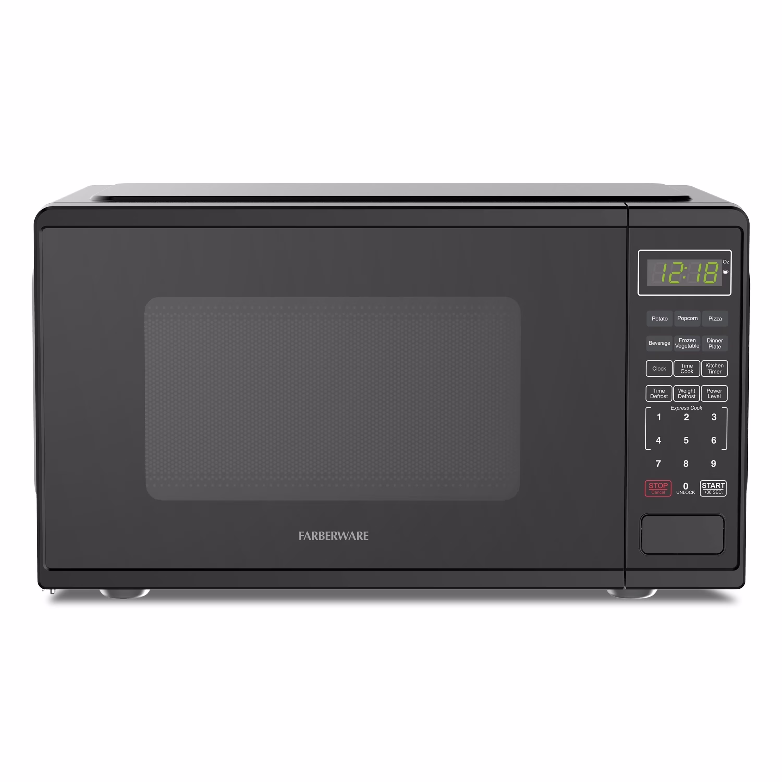 FMGZ09BKA 0.9 Cu. Ft. Microwave Oven, 900W, Digital Control, LED Display, 6 Cooking Presets, Black(Black 0.9)