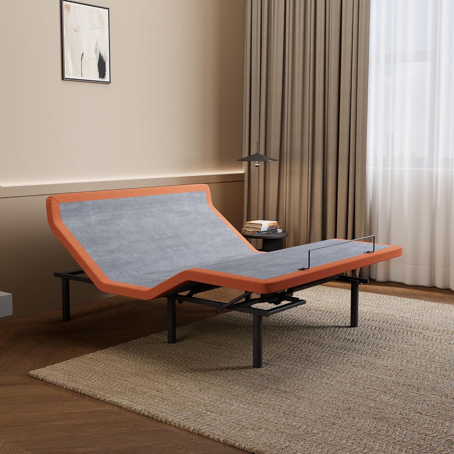 ESHINE Adjustable Bed Frame - Queen Bed Base with Massage, Pillow-tilt, Smart APP Control, Ergonomic Incline, Zero Gravity, Dual USB Port, Under Bed Light, Wireless Remote, 5000 Series