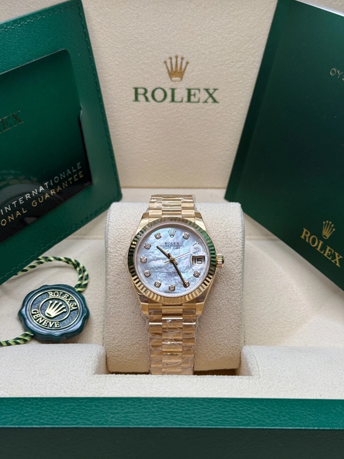 【Super Clone】RLX Datejust m278278-0010 Mother-of-Pearl 31mm Dial President Bracelet Watch