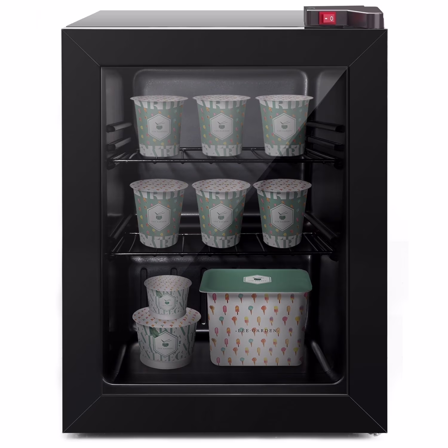 Northair 2.1 cu ft Countertop Display Glass Door Freezer with LED Light Perfect for Ice Cream at POS