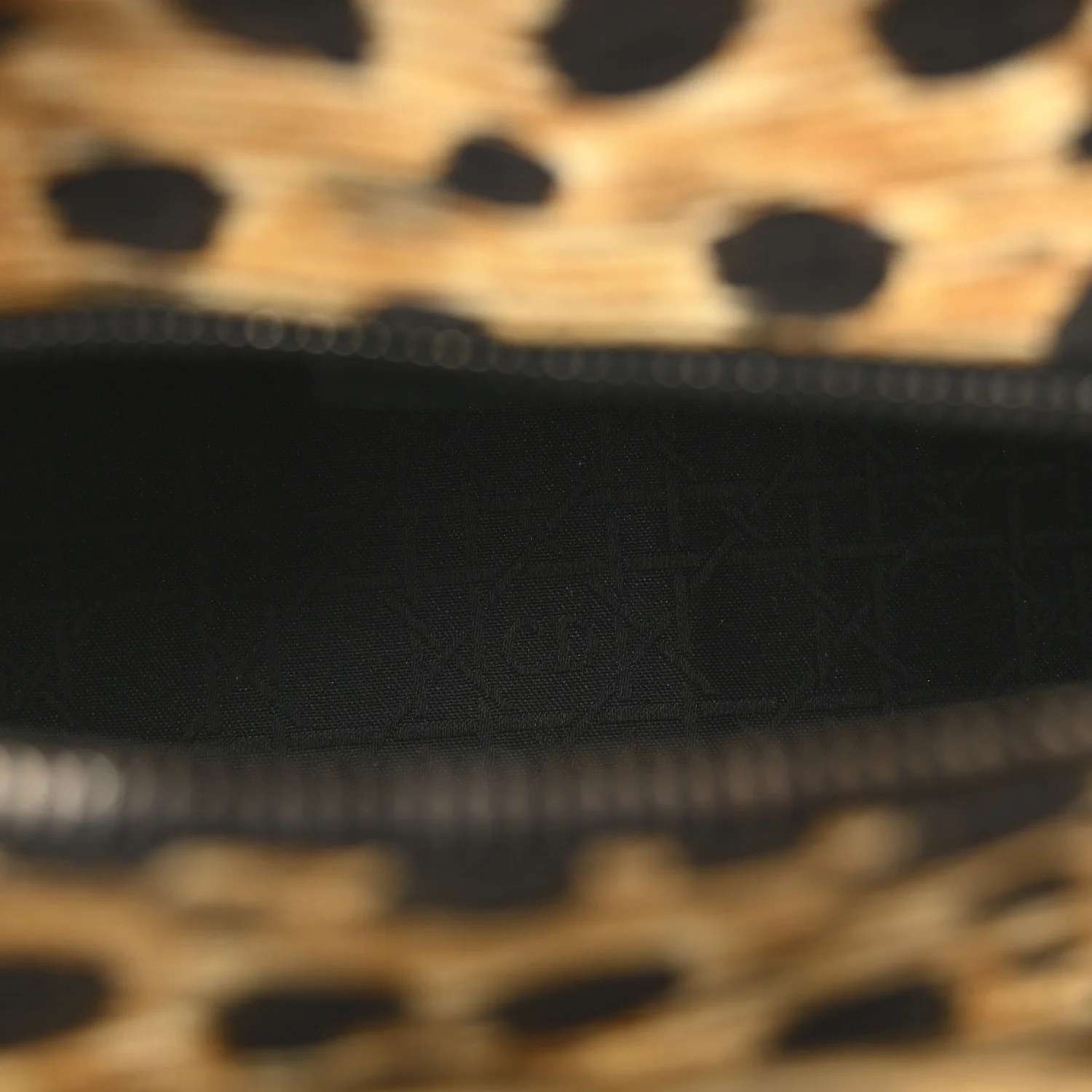 Canvas Leopard Print Medium Lady Dior