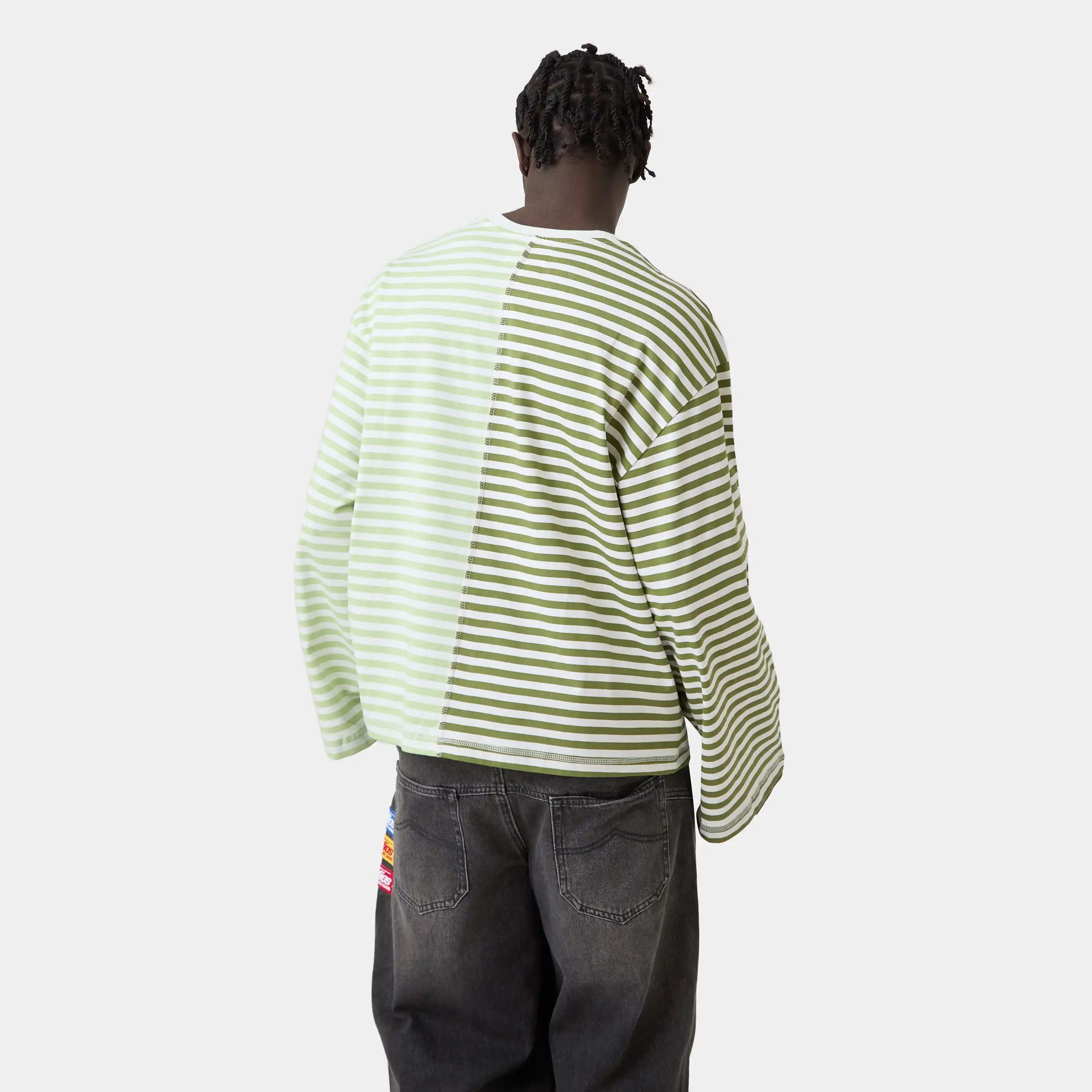 Roguish Green Striped Long Sleeve