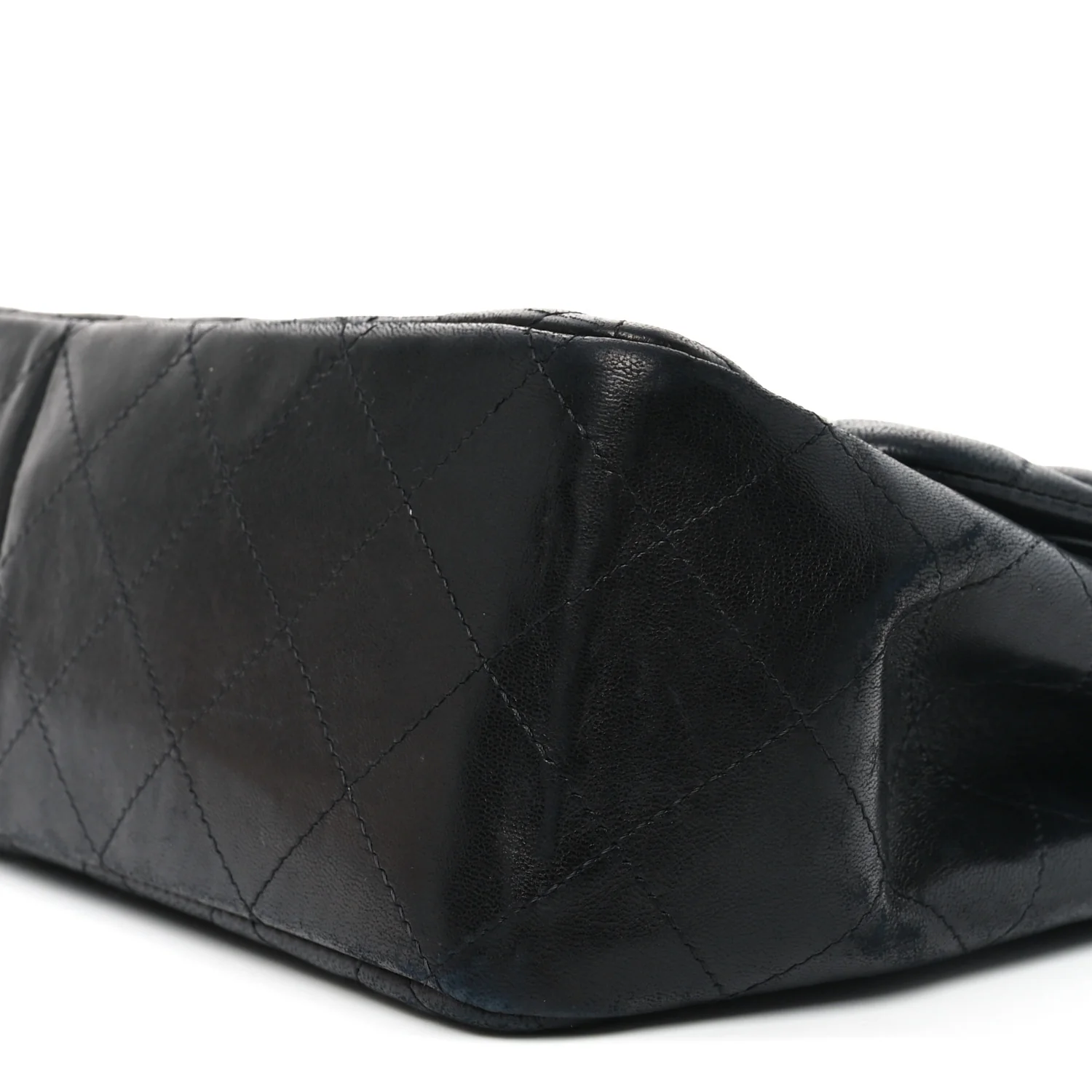 Lambskin Quilted Jumbo Double Flap So Black
