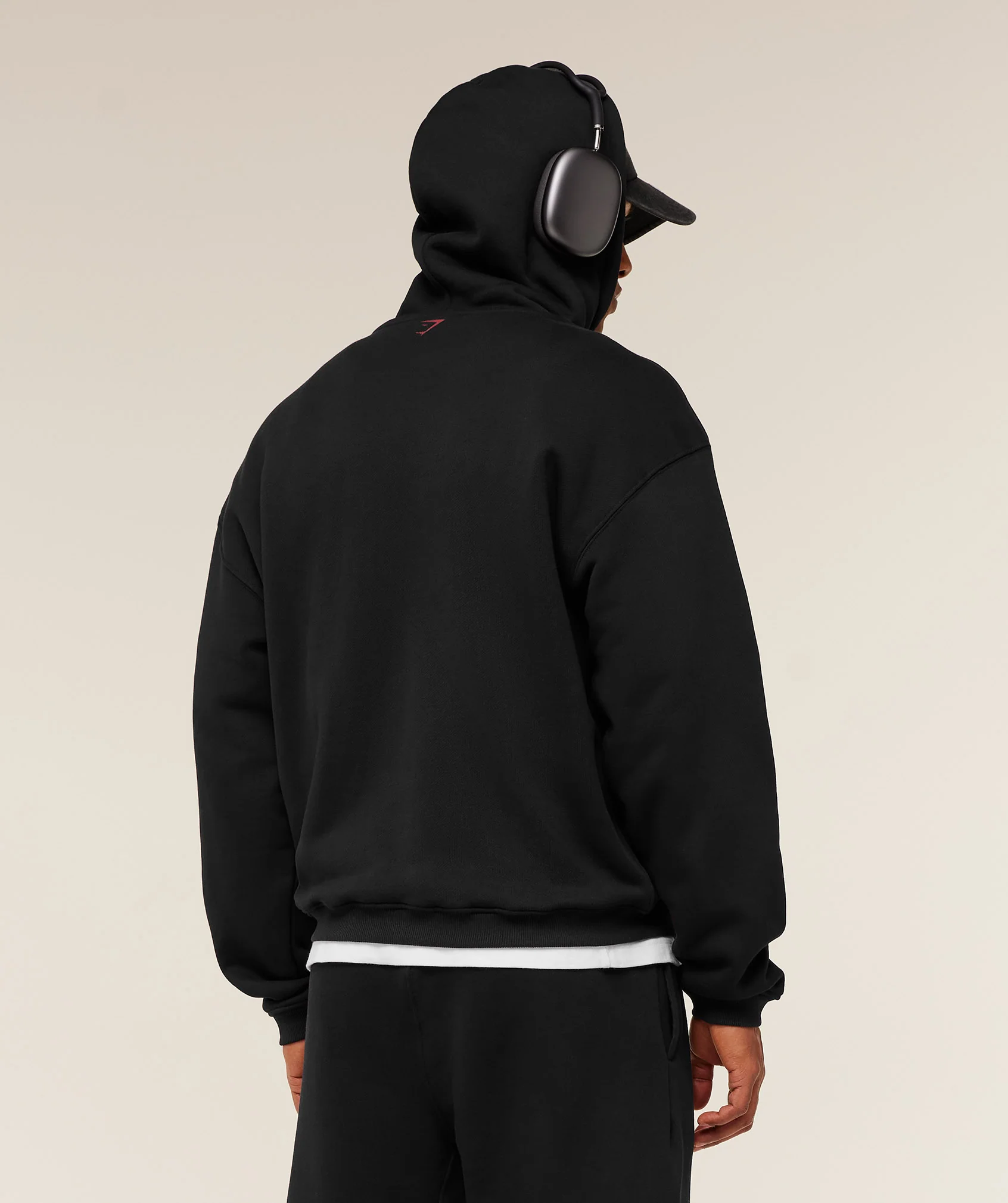 FADE GRAPHIC ZIP THROUGH HOODIE - Black/Sets Red