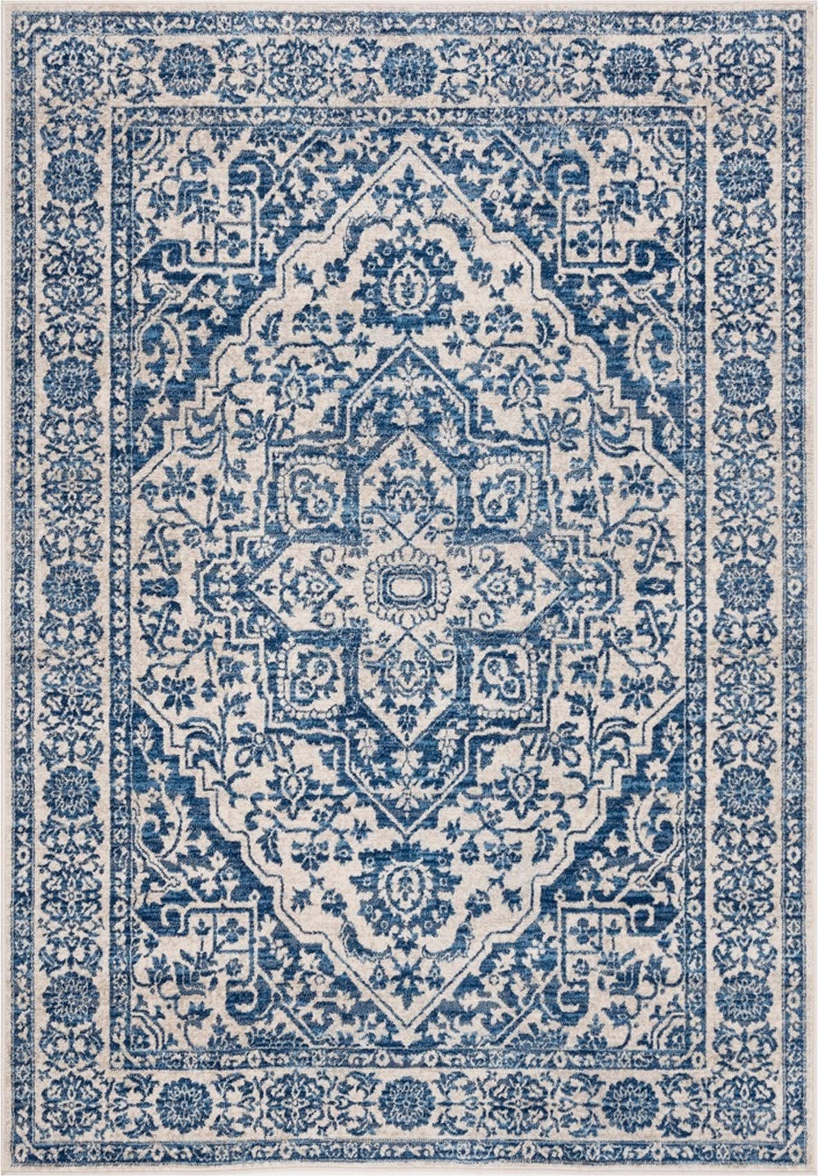 Safavieh Brentwood BNT832M Navy - Light Grey 6' x 9' Area Rug