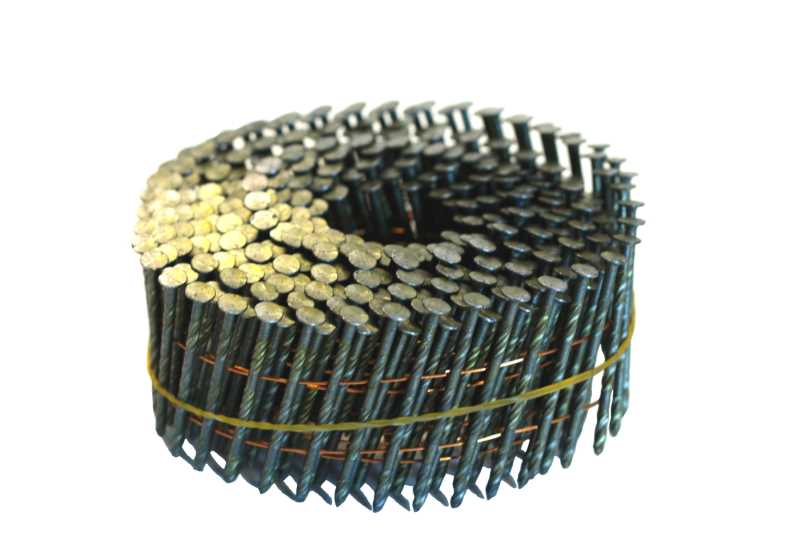 Natco 6D Coil Framing Nails, 2 in x 0.113 in, 15° Wire-Weld Collated, Bright Finish (3,000/Box)