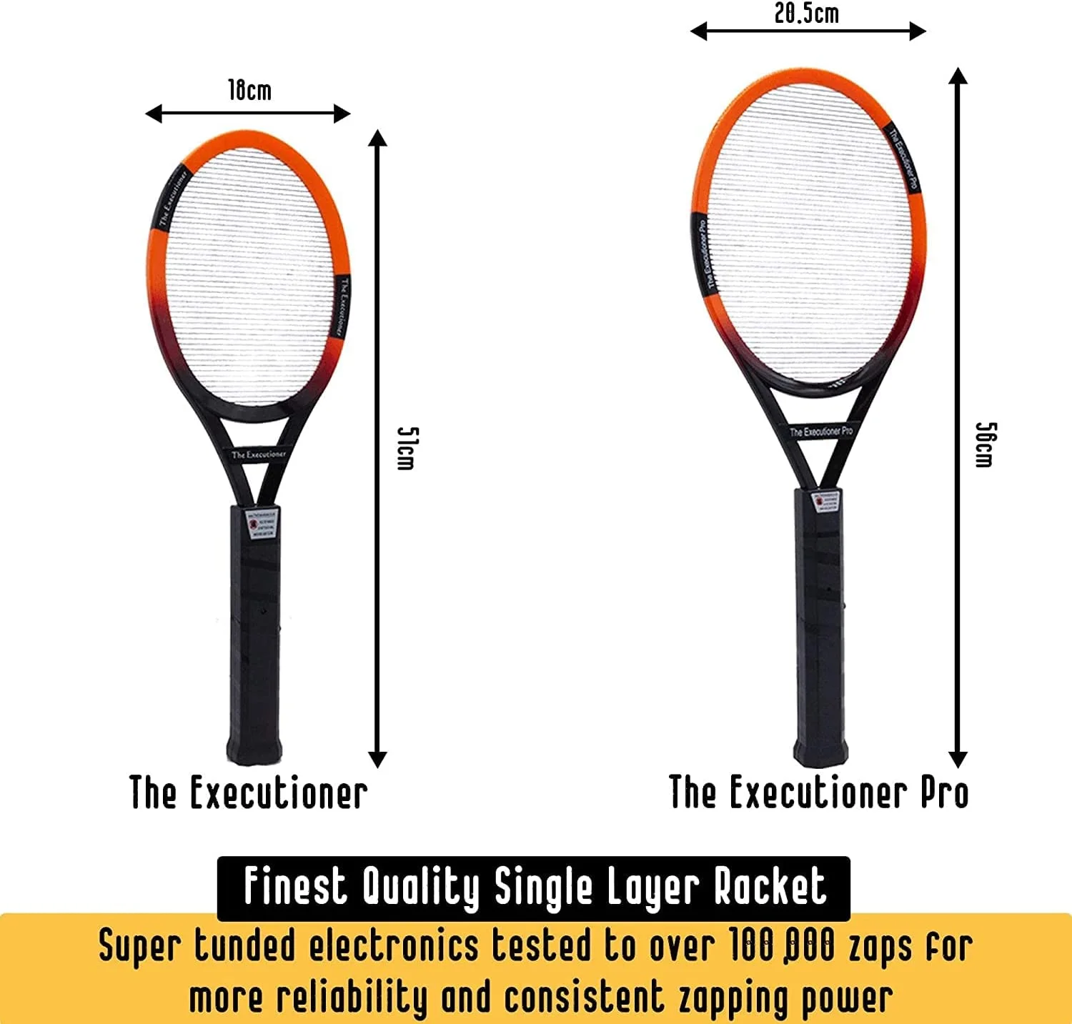 Pro 2 pack Fly Swatter Racket Bug Zapper Indoor Outdoor 55cm - Image 4