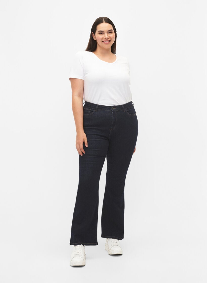 Zizzi High-waisted Ellen bootcut jeans