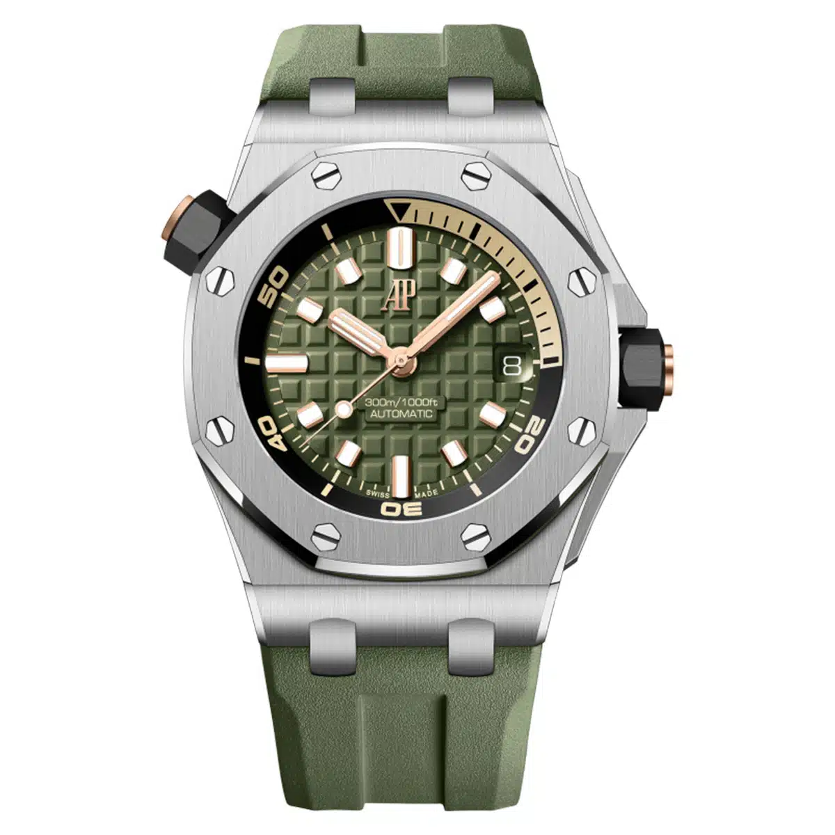 【Super Clone】Audemars Piguet  Royal Oak Offshore Khaki green 42mm 15720ST.OO.A052CA.01