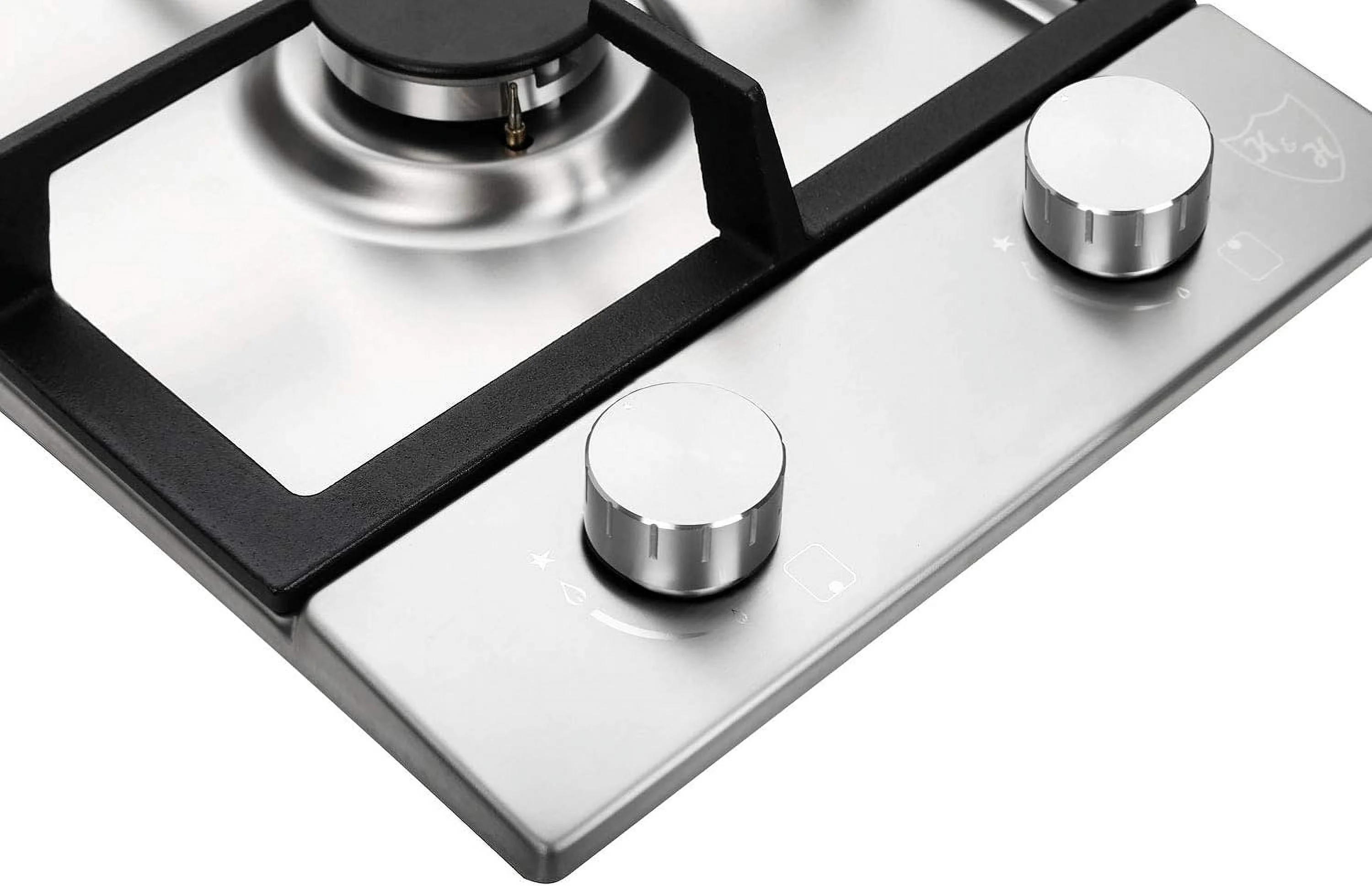 K&H SIGNATURE SERIES 2 Burner 12 in LPG/Propane Gas Stove Top Stainless Steel Surface Cast Iron Cooktop UL/ETL Certified 2 - SSW - LPG