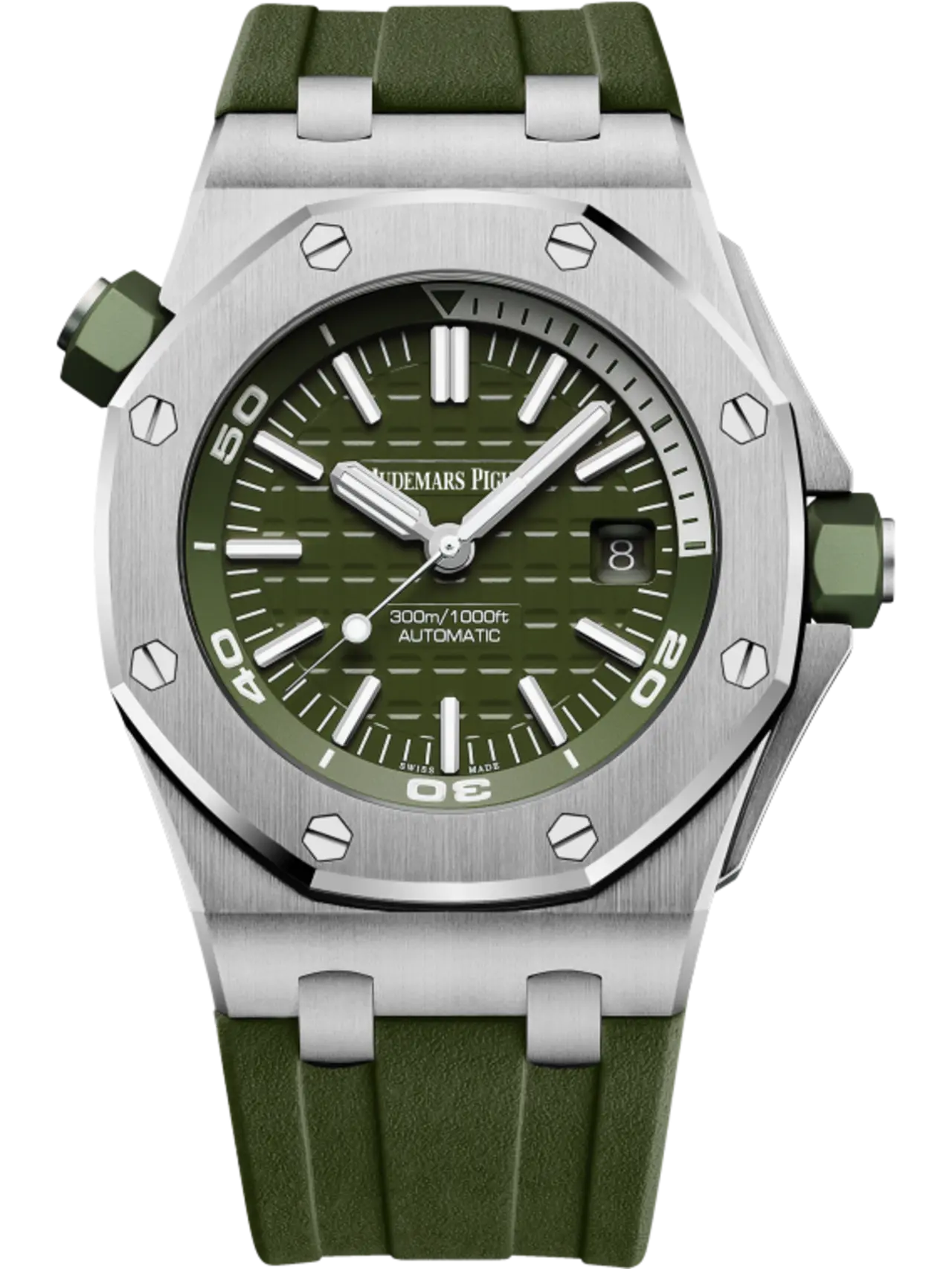 【Super Clone】Audemars Piguet OFFSHORE DIVER Khaki Dial 42mm 15710ST.OO.A052CA.01