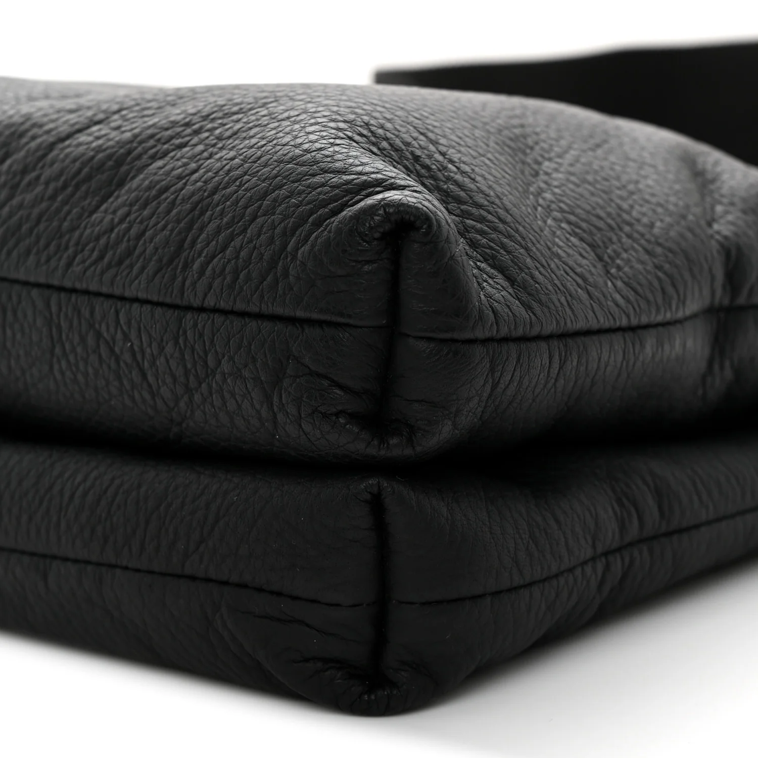 Grained Calfskin Duo Bag Black