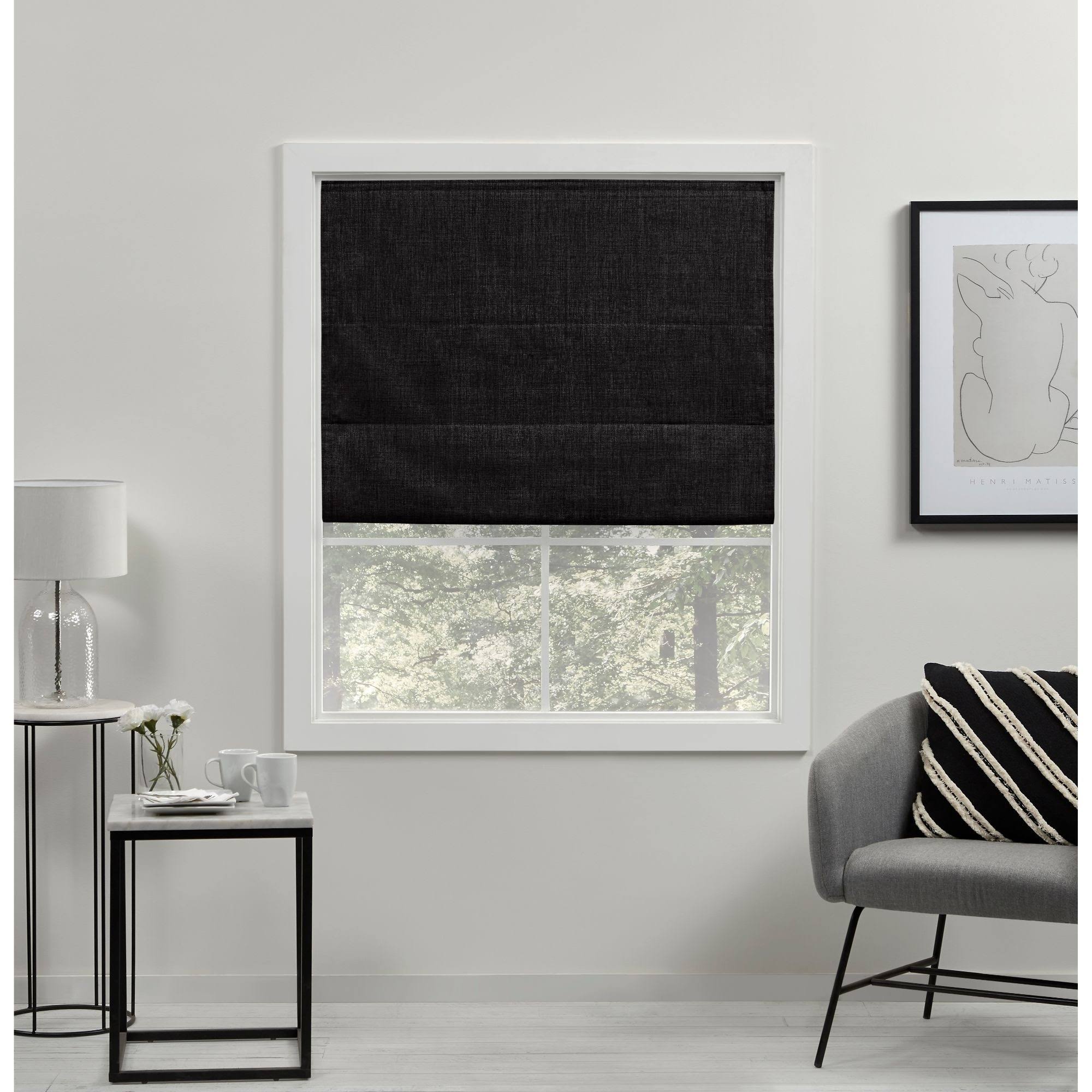 Exclusive Home Acadia 100% Blackout Roman Shade, 23