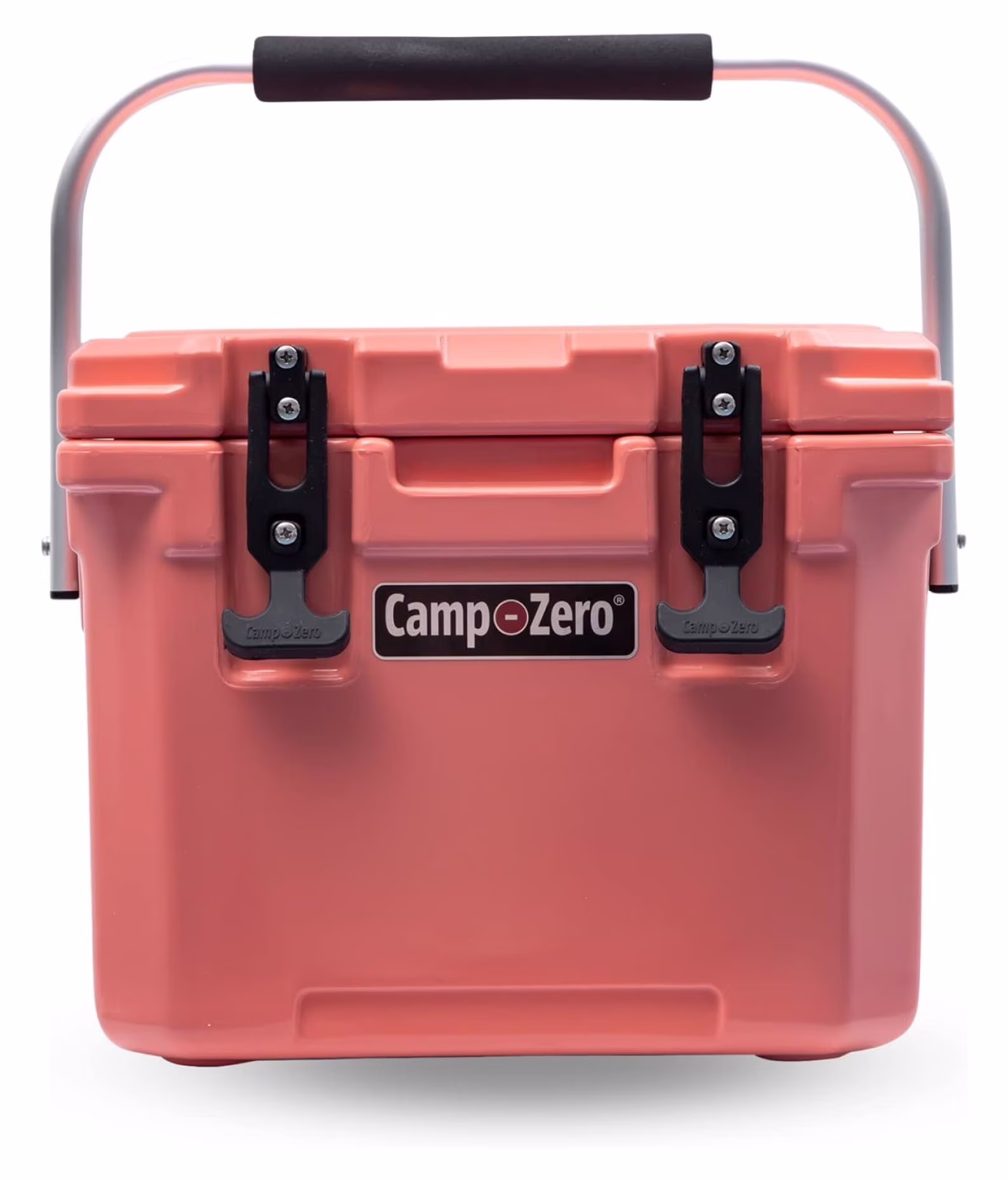 10L-10.6 Quart Portable Hard Cooler Ice Chest, Perfect for Drinks, Lunch, Beach, Picnics, Boating, Camping and Travel with 2 Molded-in Cup Holders and Folding Aluminum Handle Coral